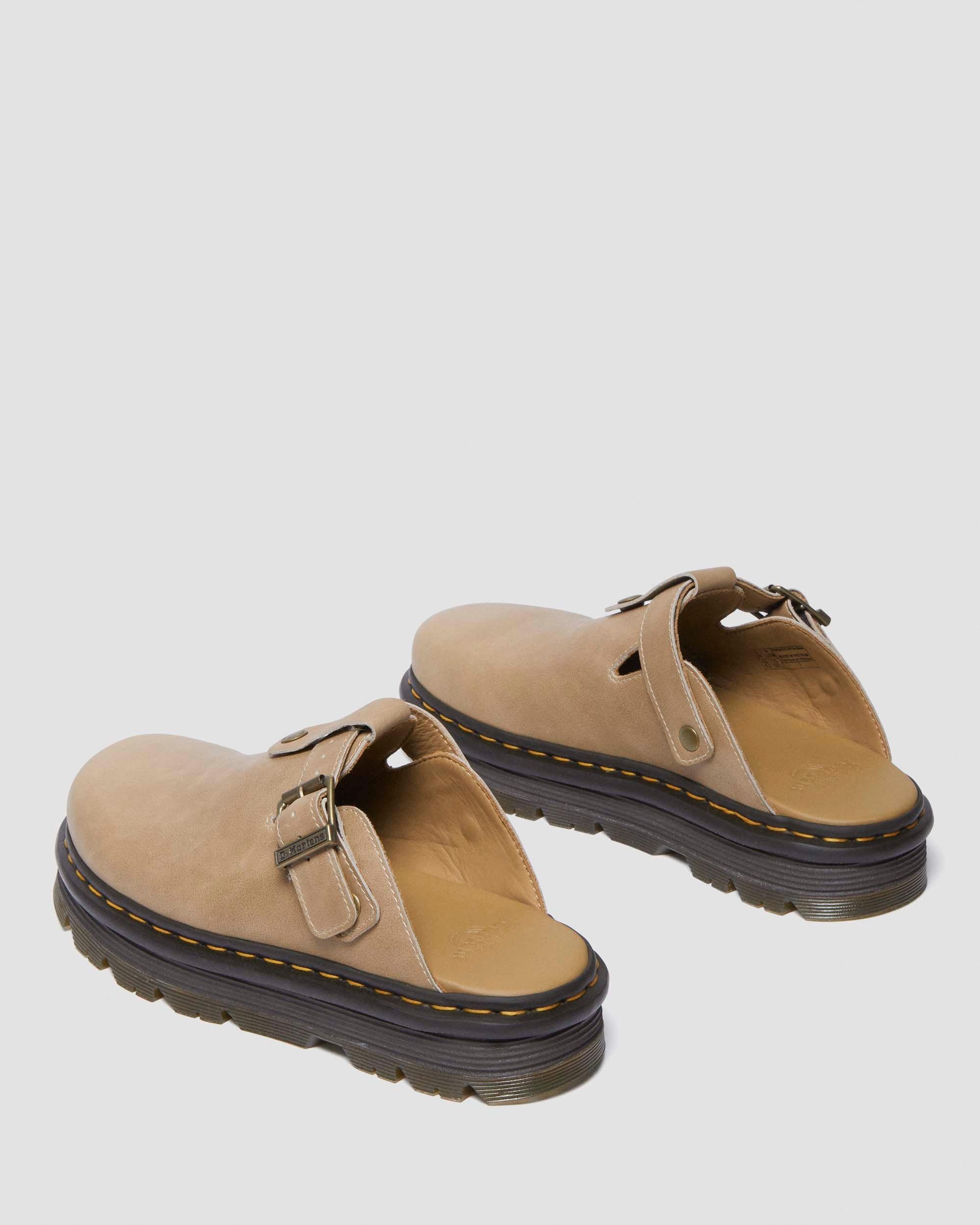 Zebzag Leather Slingback Platform Mules - 9