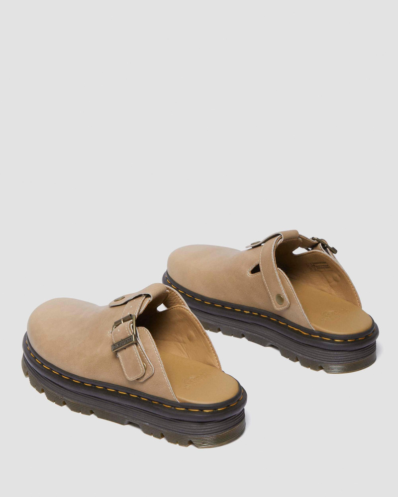 Zebzag Leather Slingback Platform Mules 9