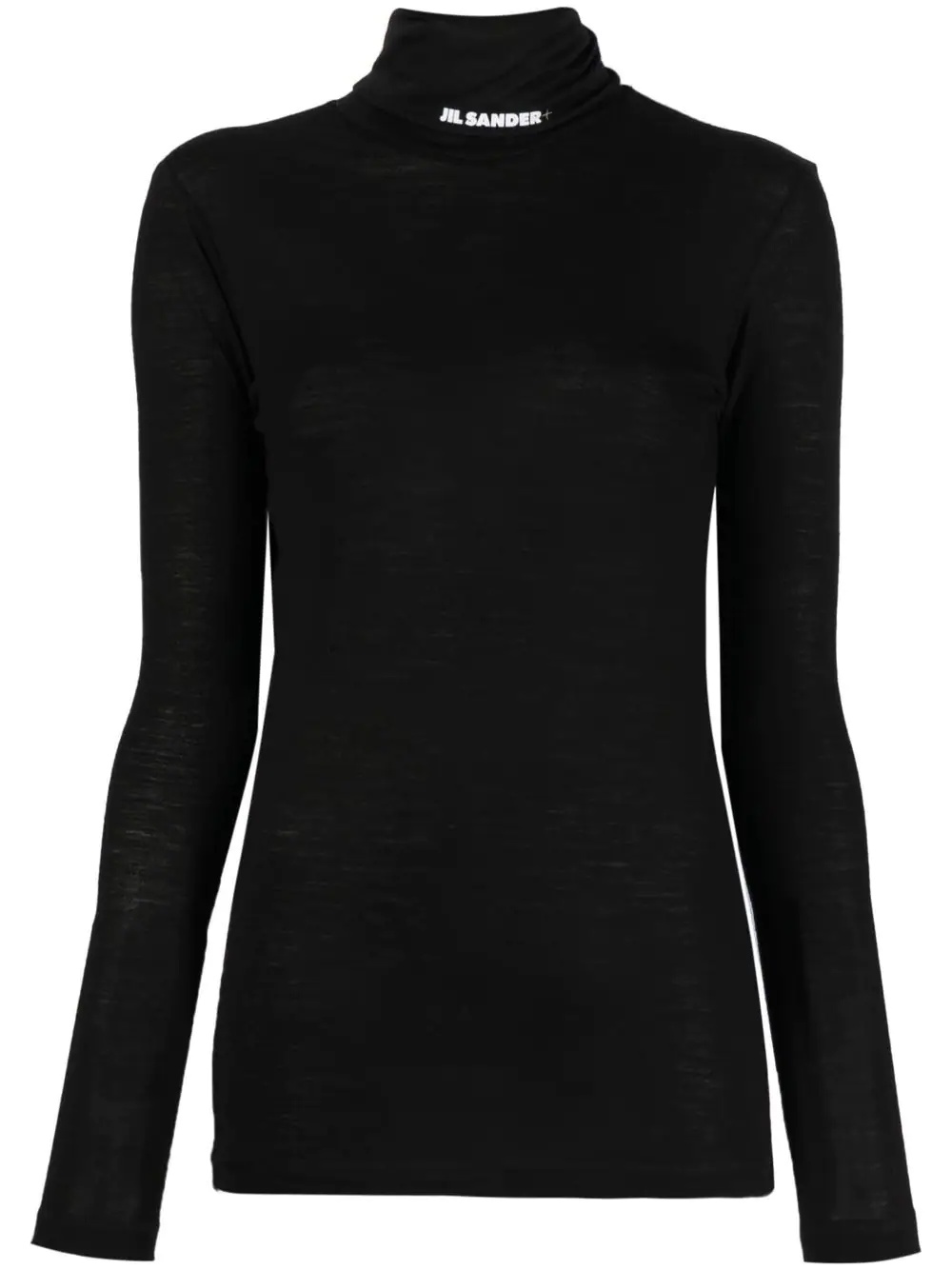 funnel-neck long-sleeve top - 1