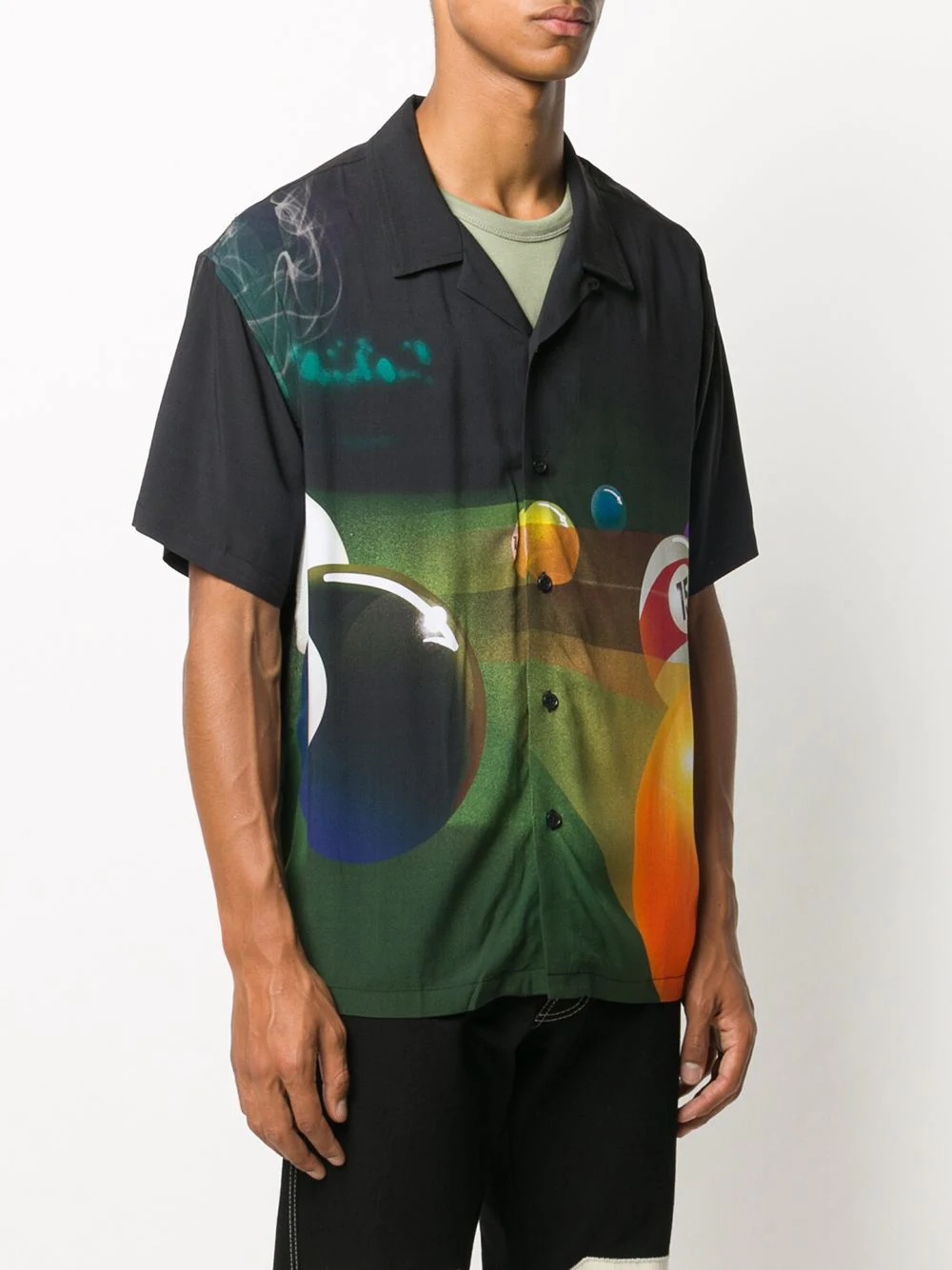 snooker print short-sleeve shirt - 3