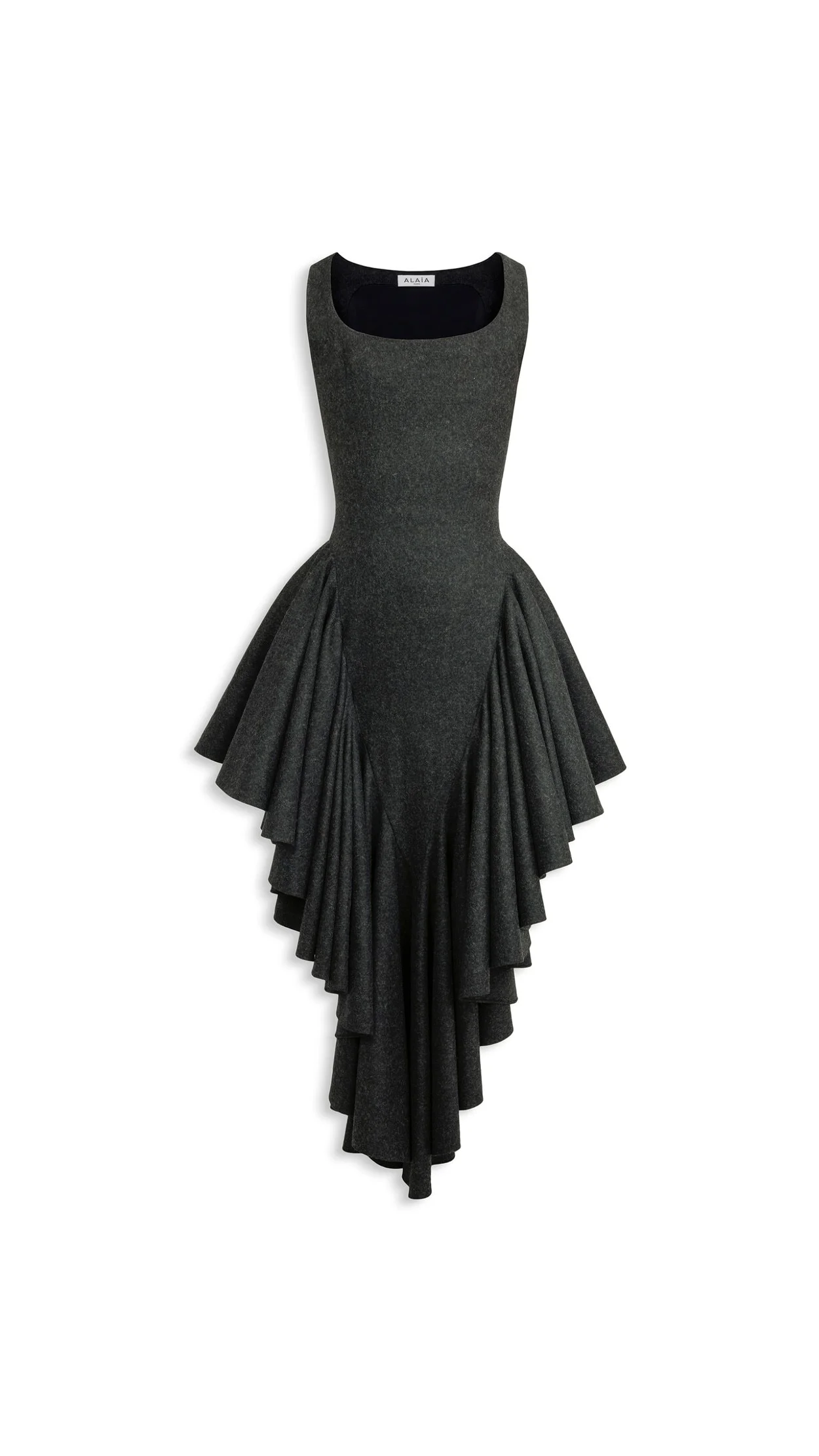 FELTED WOOL TRIANGLE DRESS - 1