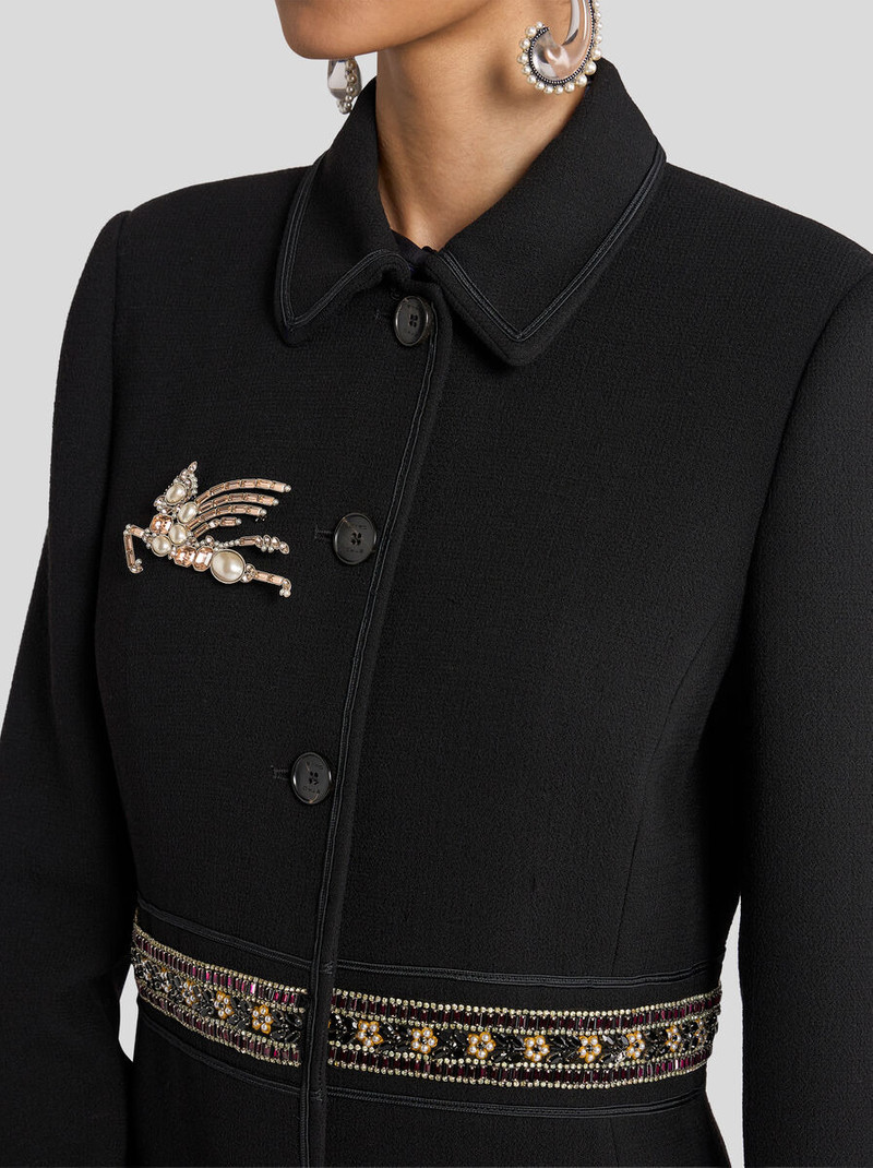 WOOL COAT WITH JEWEL EMBELLISHMENTS 2
