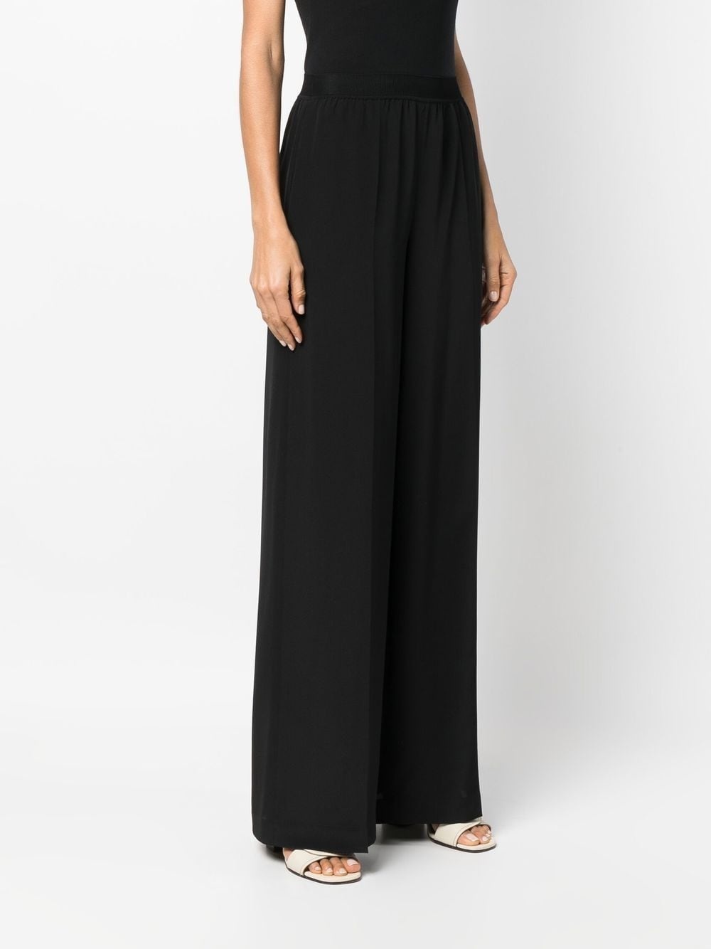 elasticated wide-leg trousers - 3