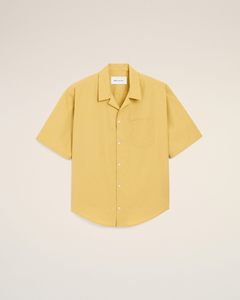 YELLOW COTTON SHORT SLEEVE CAMP COLLAR BOXY SHIRT 1