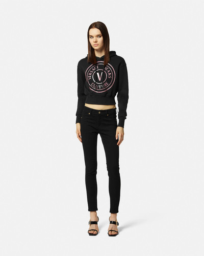 VERSACE JEANS COUTURE V-Emblem Crop Hoodie outlook