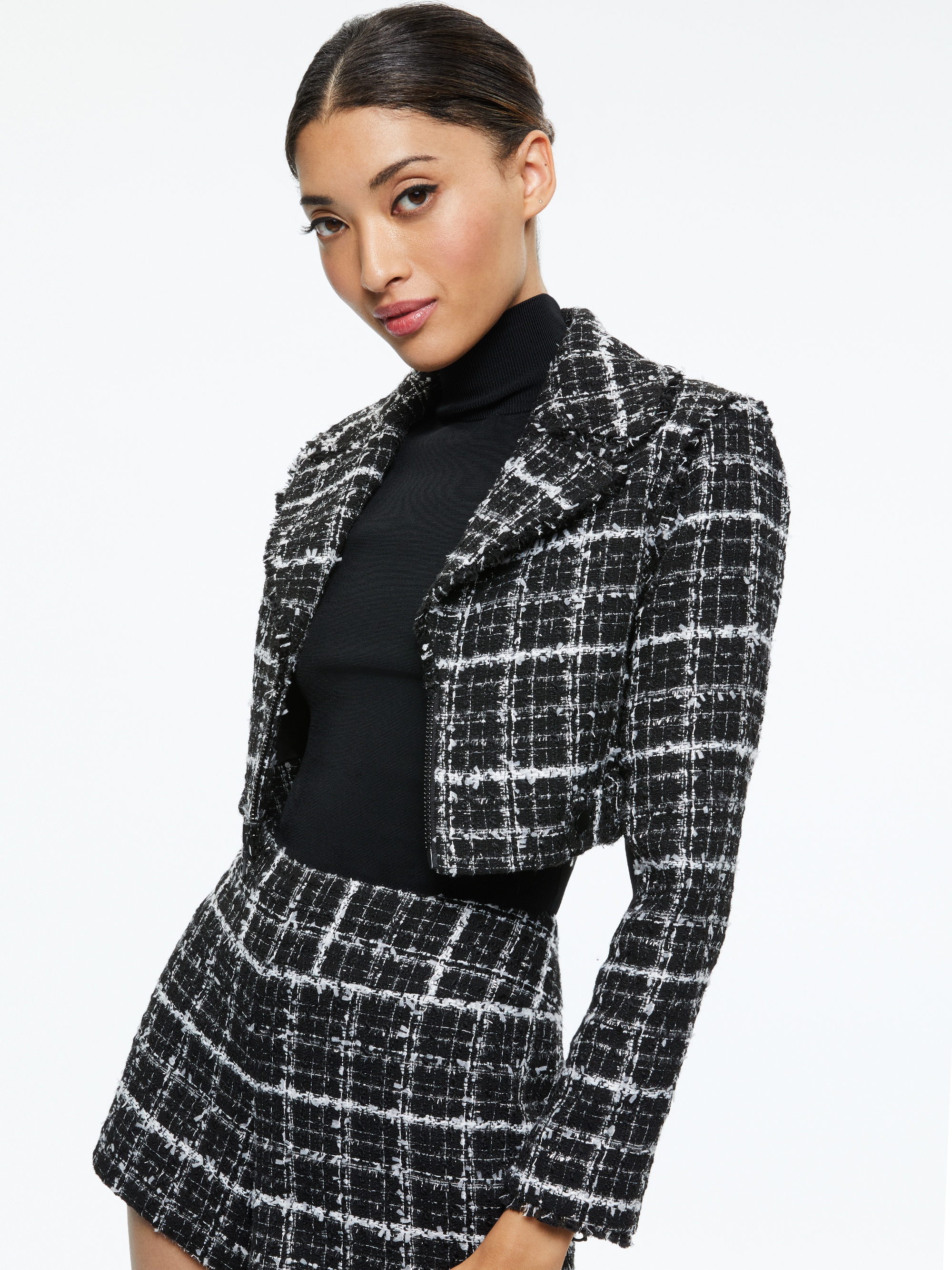 YARDLEY CROPPED FRAY HEM JACKET - 2