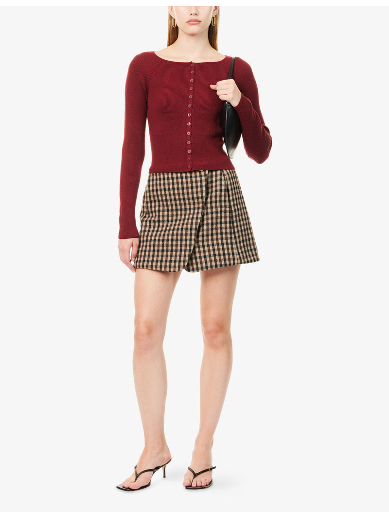 Reformation Meadow Ribbed Wool Cardigan outlook
