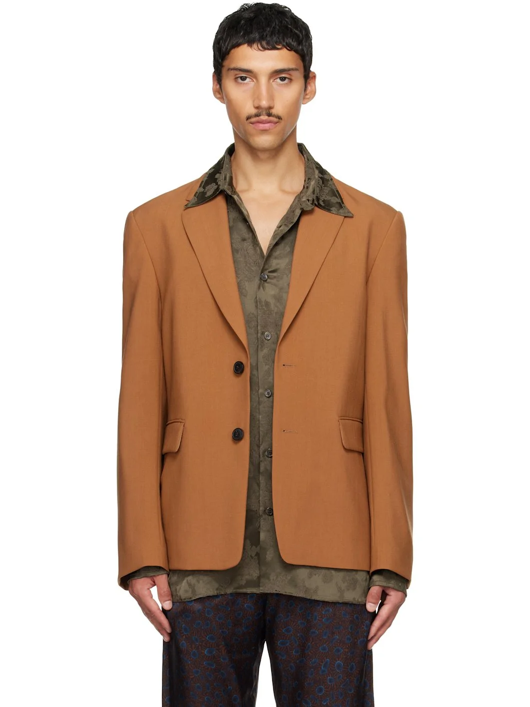 Tan Wool Blazer - 1