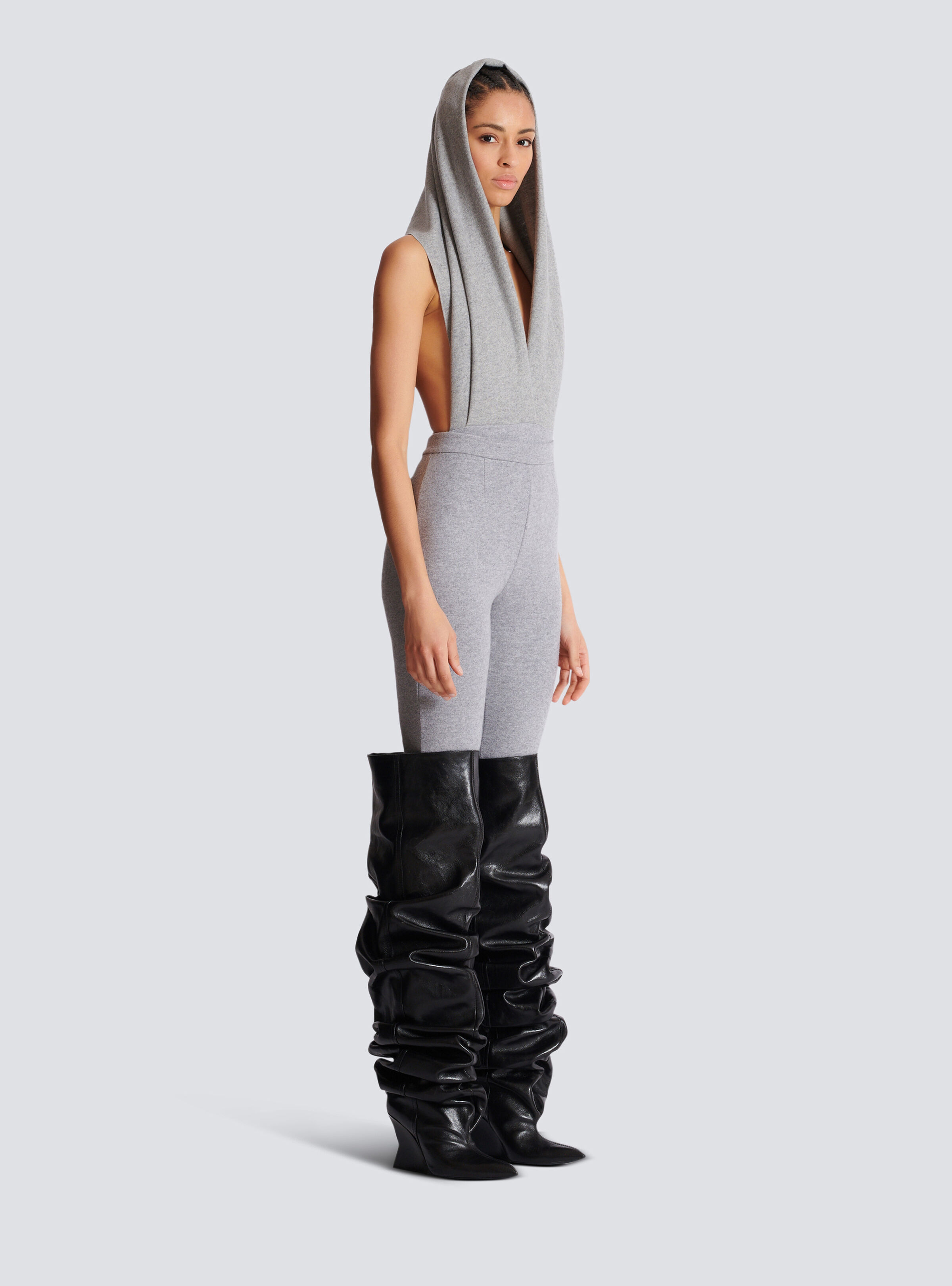 Cotton knit leggings - 3
