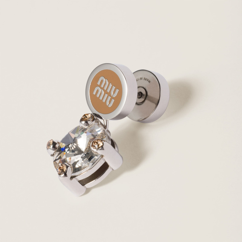 Miu Miu Metal earrings with crystals outlook