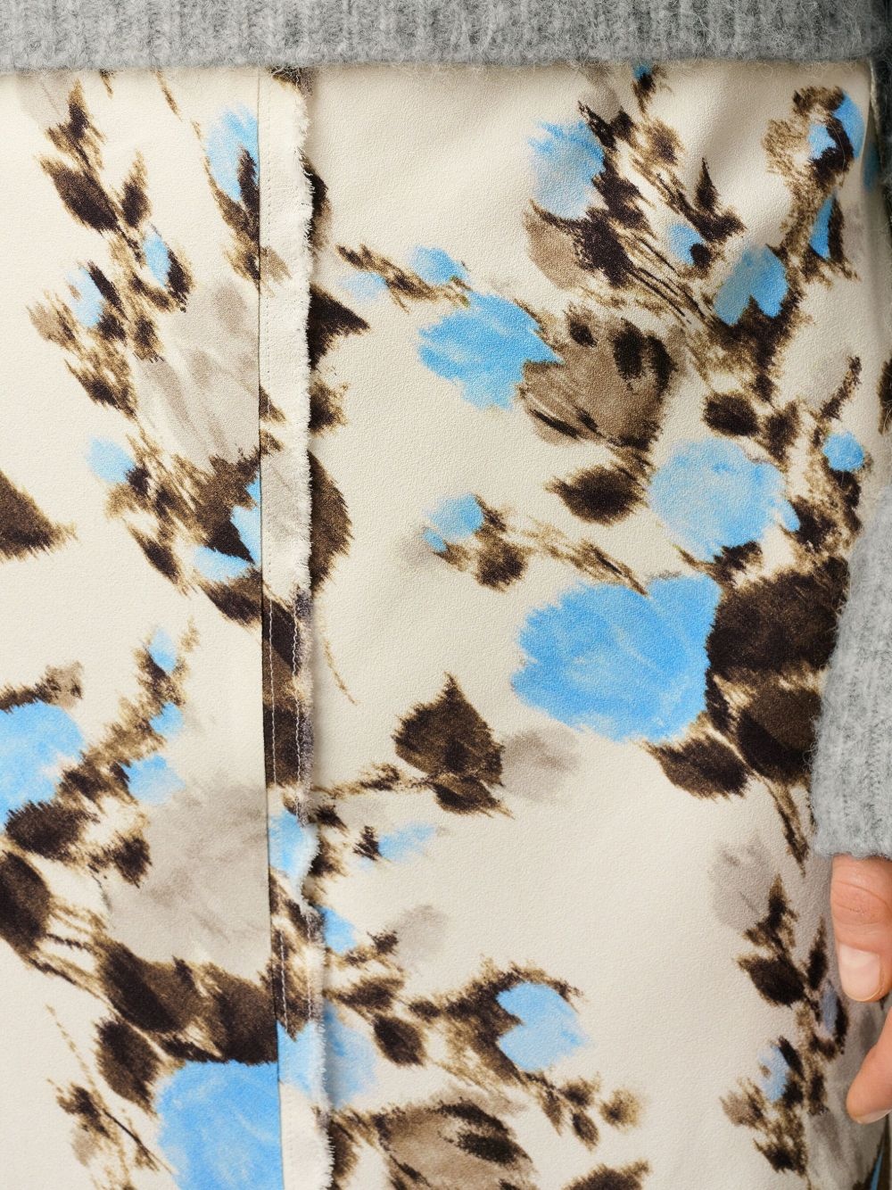 floral-print A-line mid skirt - 6