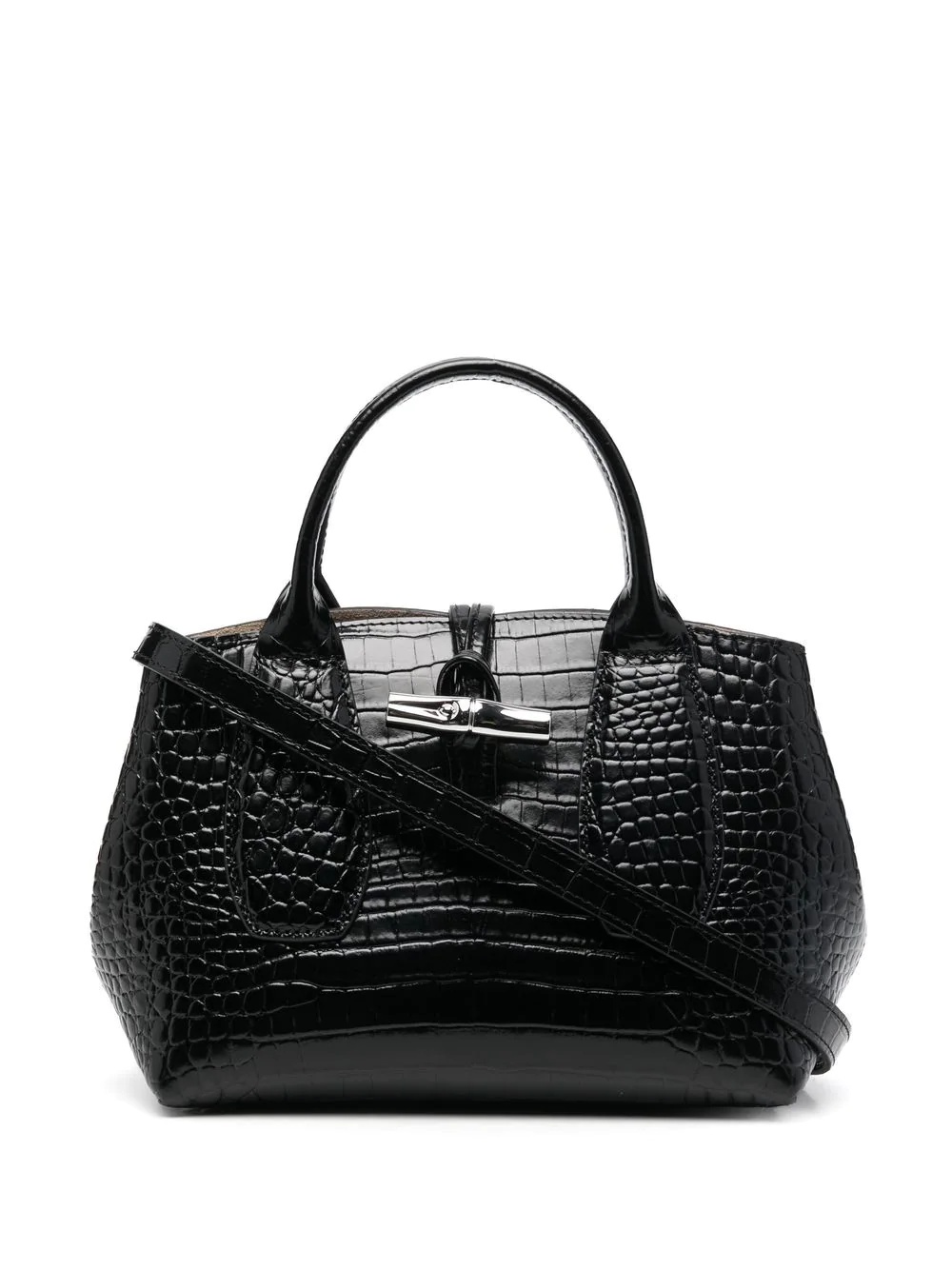 Roseau crocodile-effect leather tote bag - 1