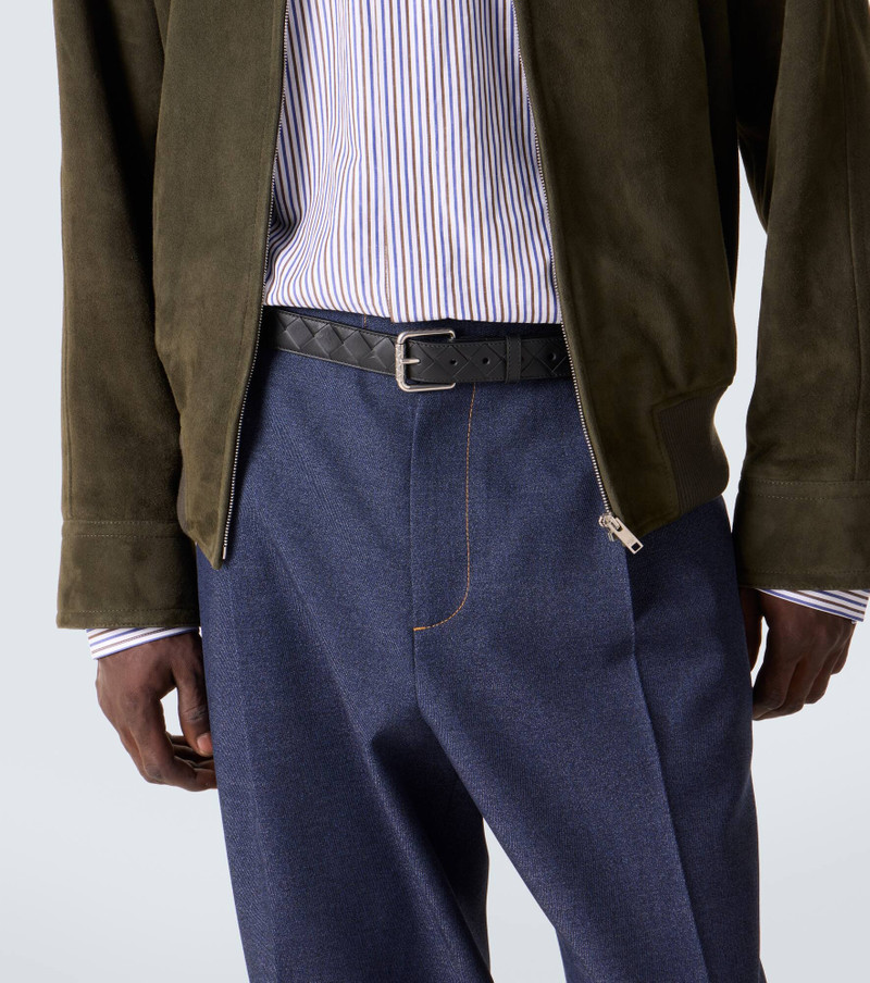 Bottega Veneta Intrecciato leather belt outlook