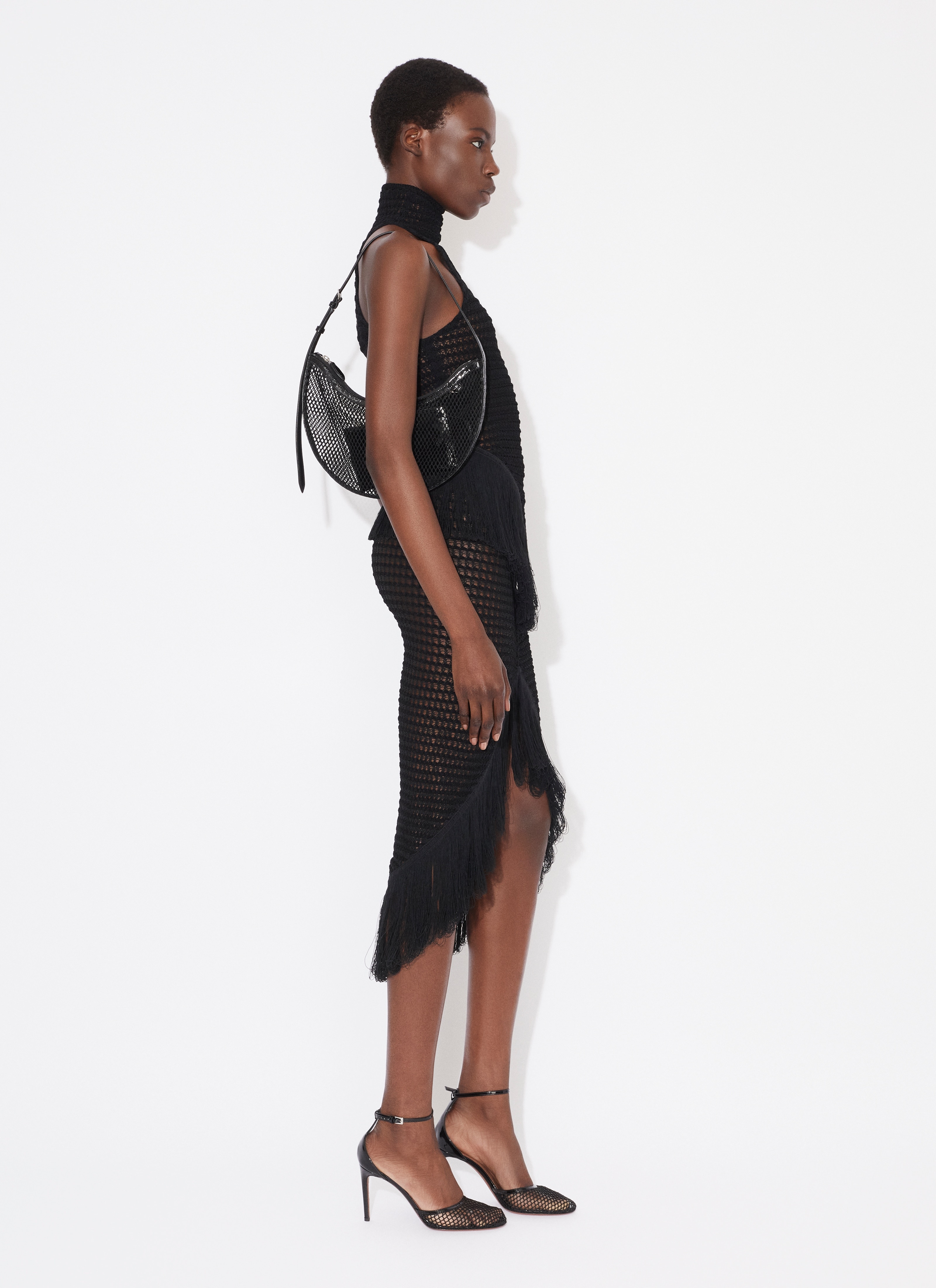 FRINGED BODYCON CROCHET SKIRT - 5