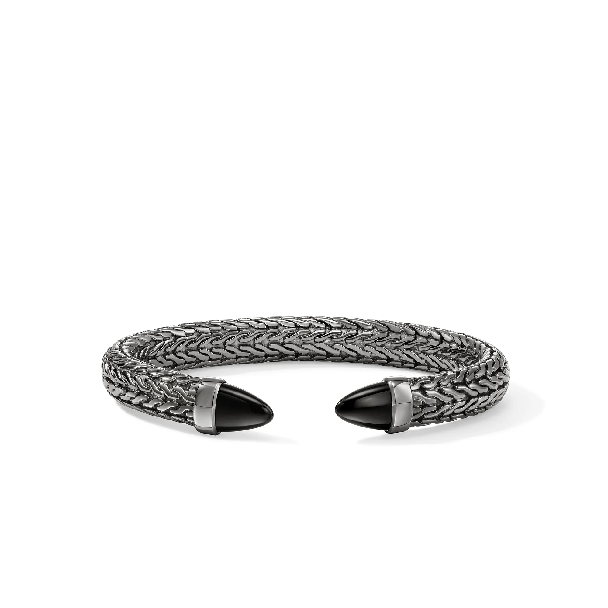 Spear 50 Flex Cuff, Dark Silver, Black Onyx - 1