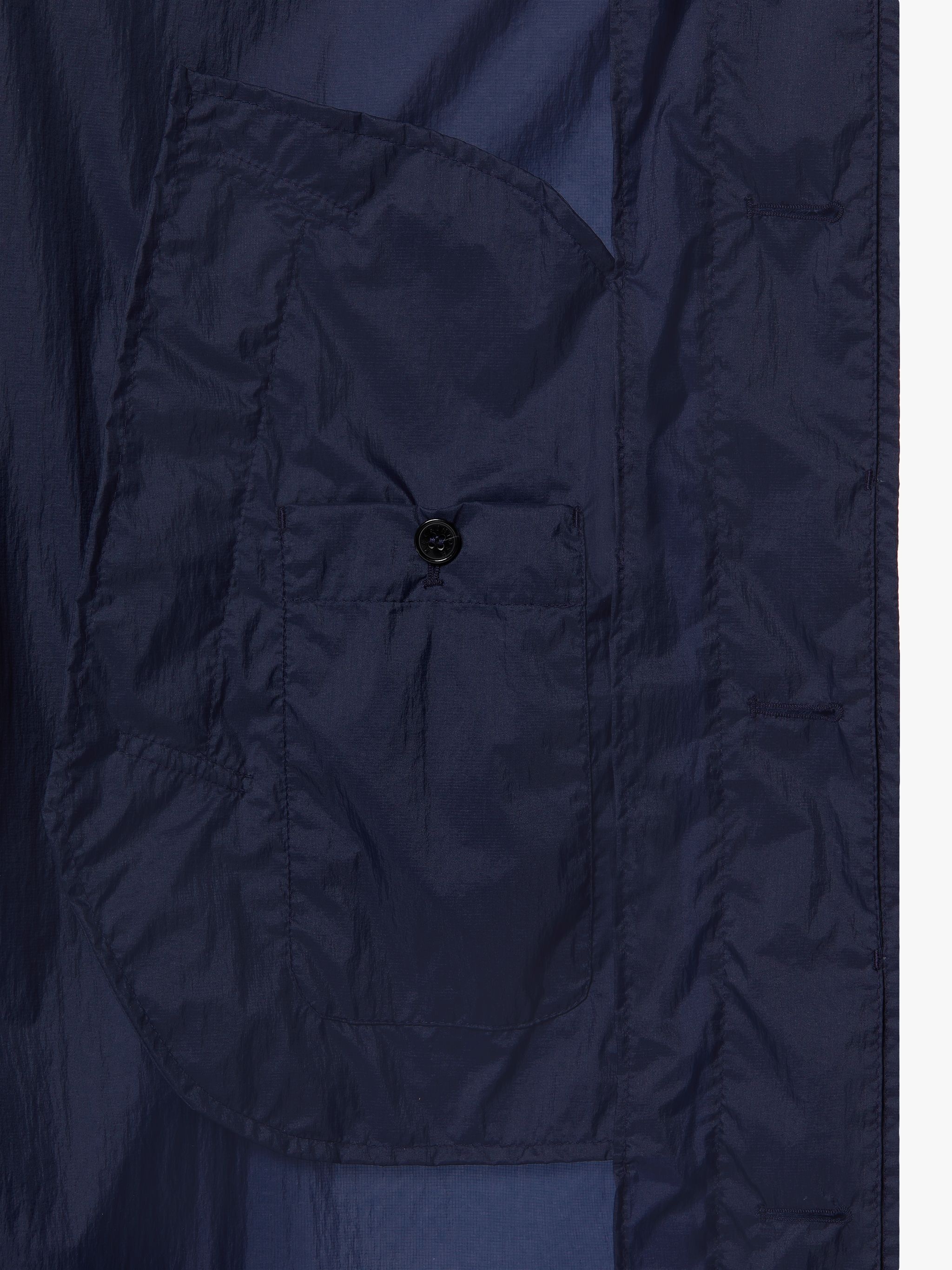 WOLFSON NAVY NYLON HOODED COAT | GMM-219 - 6