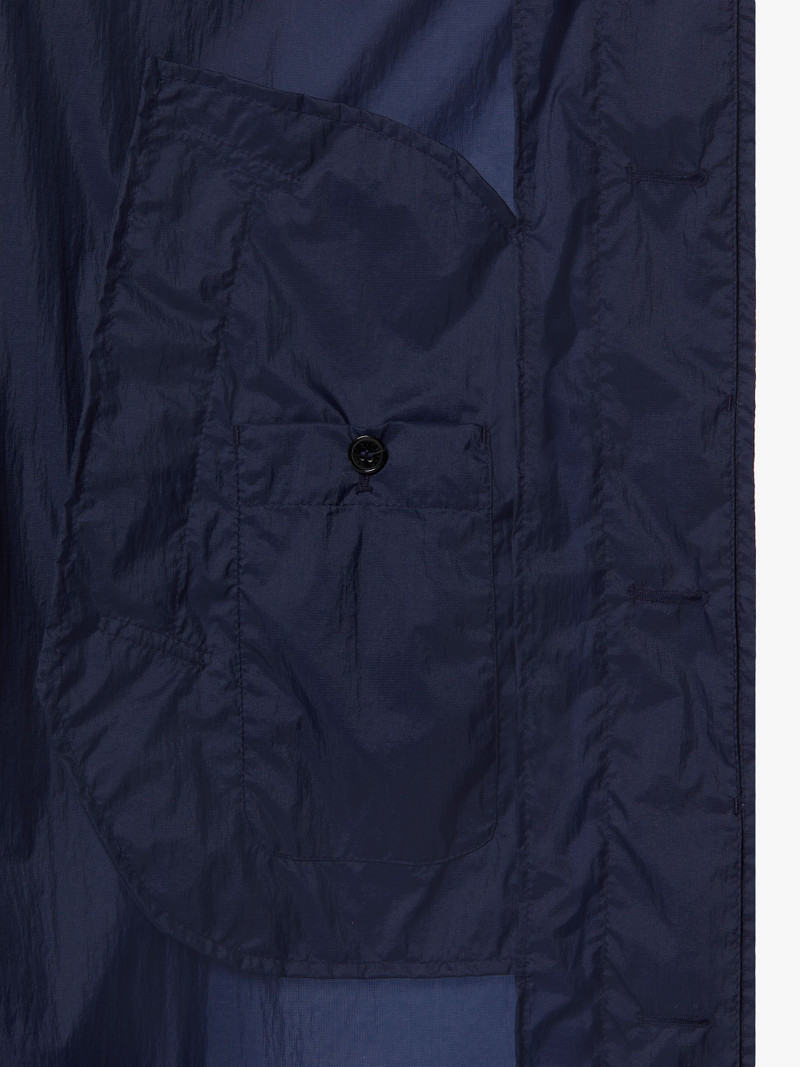 WOLFSON NAVY NYLON HOODED COAT | GMM-219 6