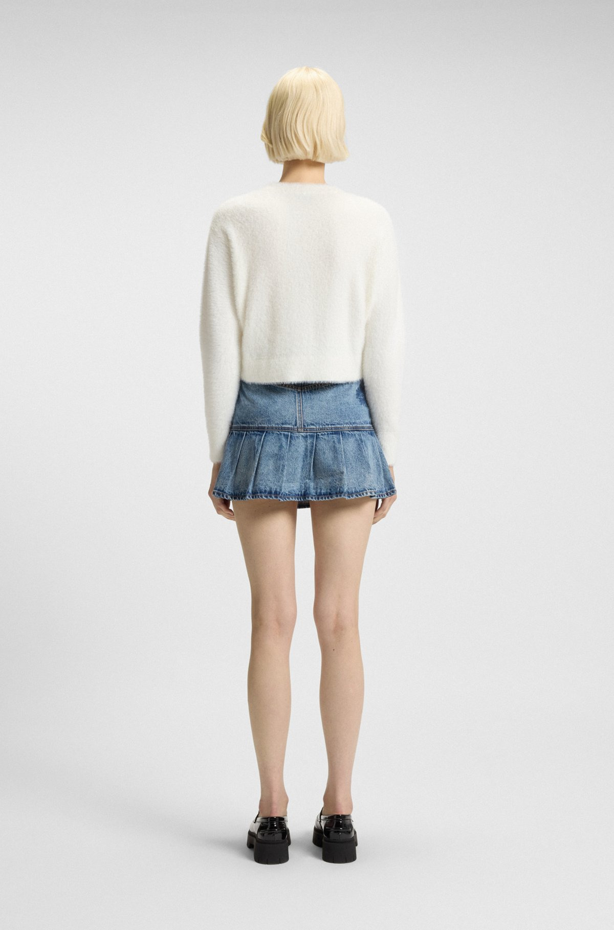 RELAXED-FIT CARDIGAN IN FURRY YARN - 4