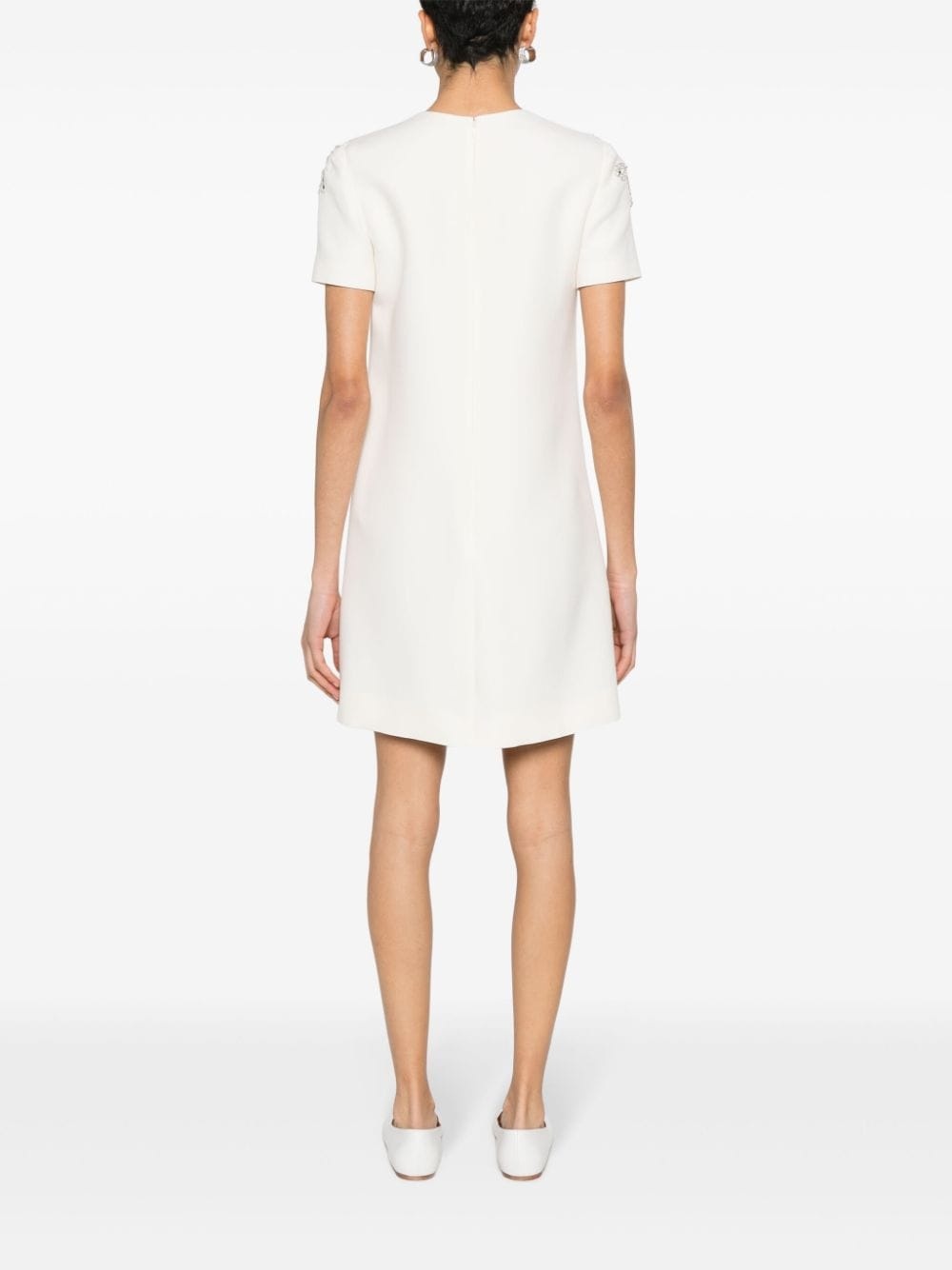 crystal-embellished mini dress - 4