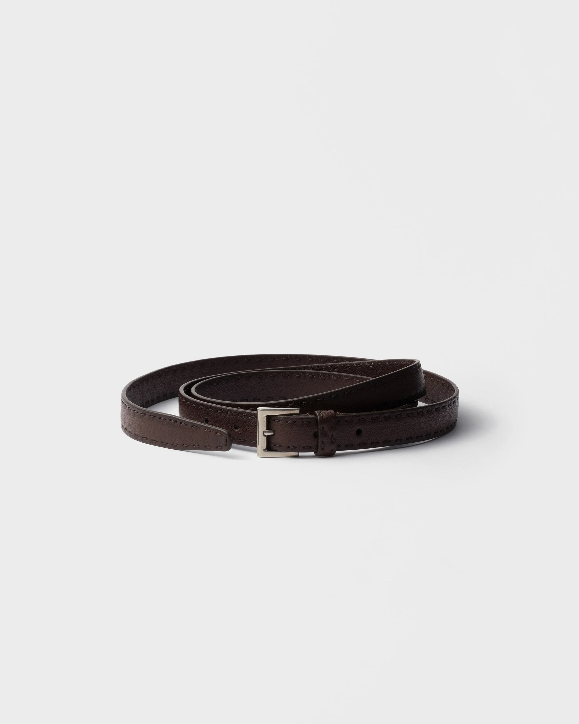 Antiqued leather belt - 1