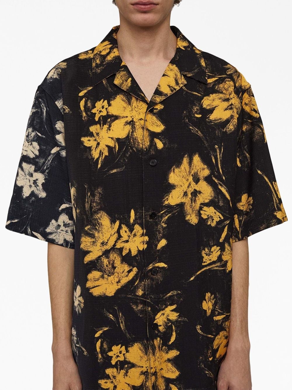 floral-print cotton shirt - 5