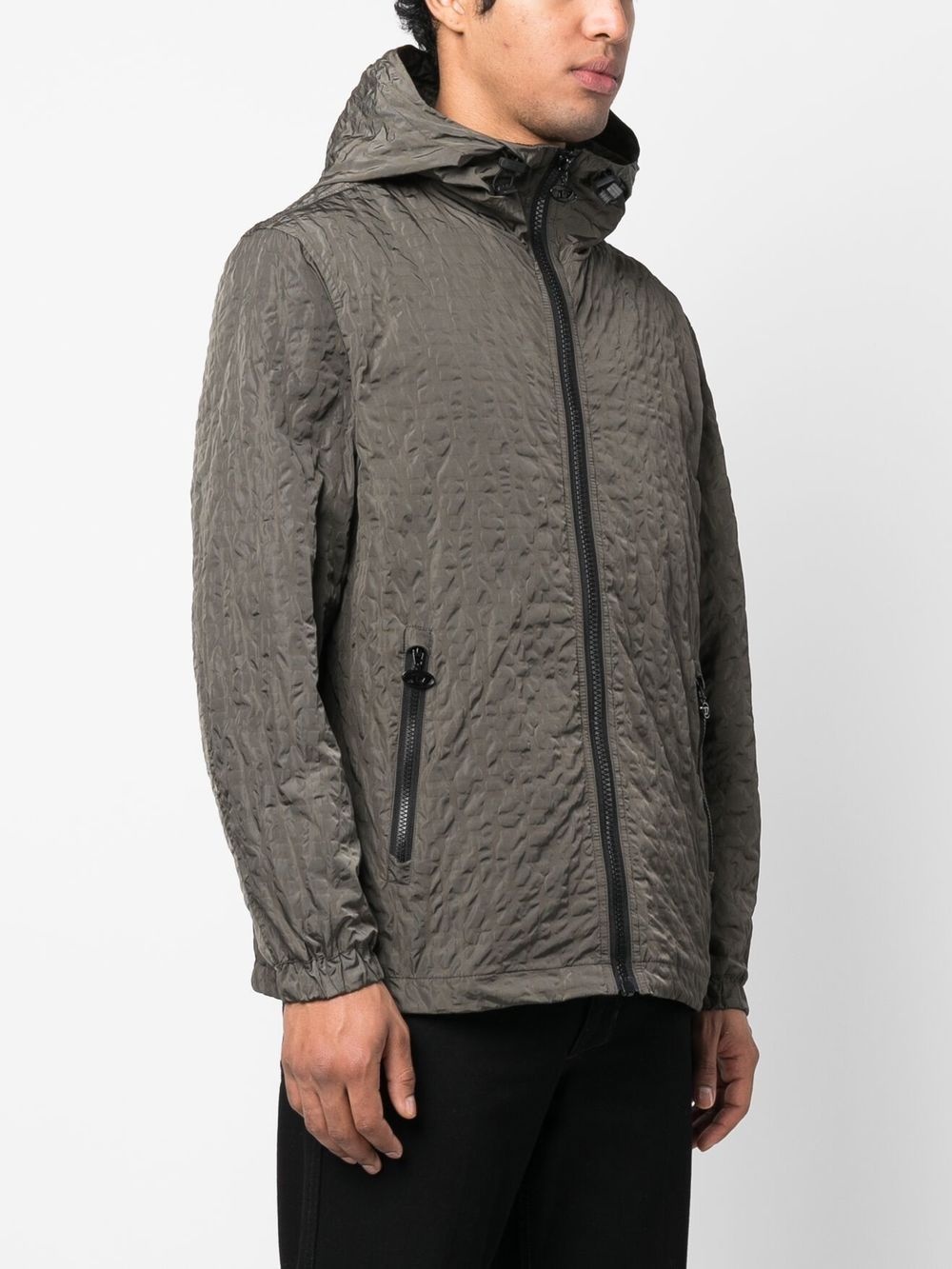 crinkled-finish windbreaker jacket - 3