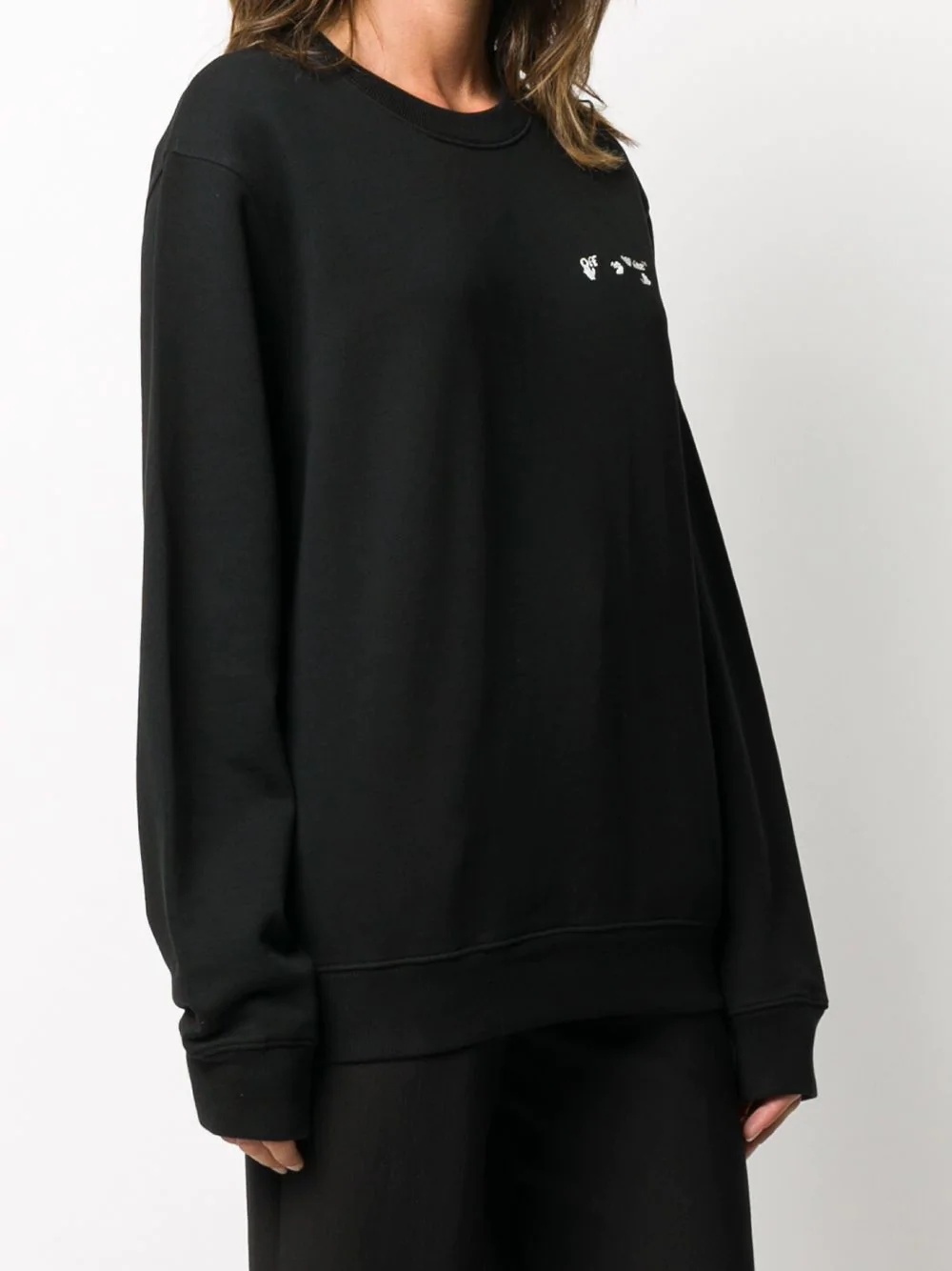 logo-detail oversized sweatshirt - 3