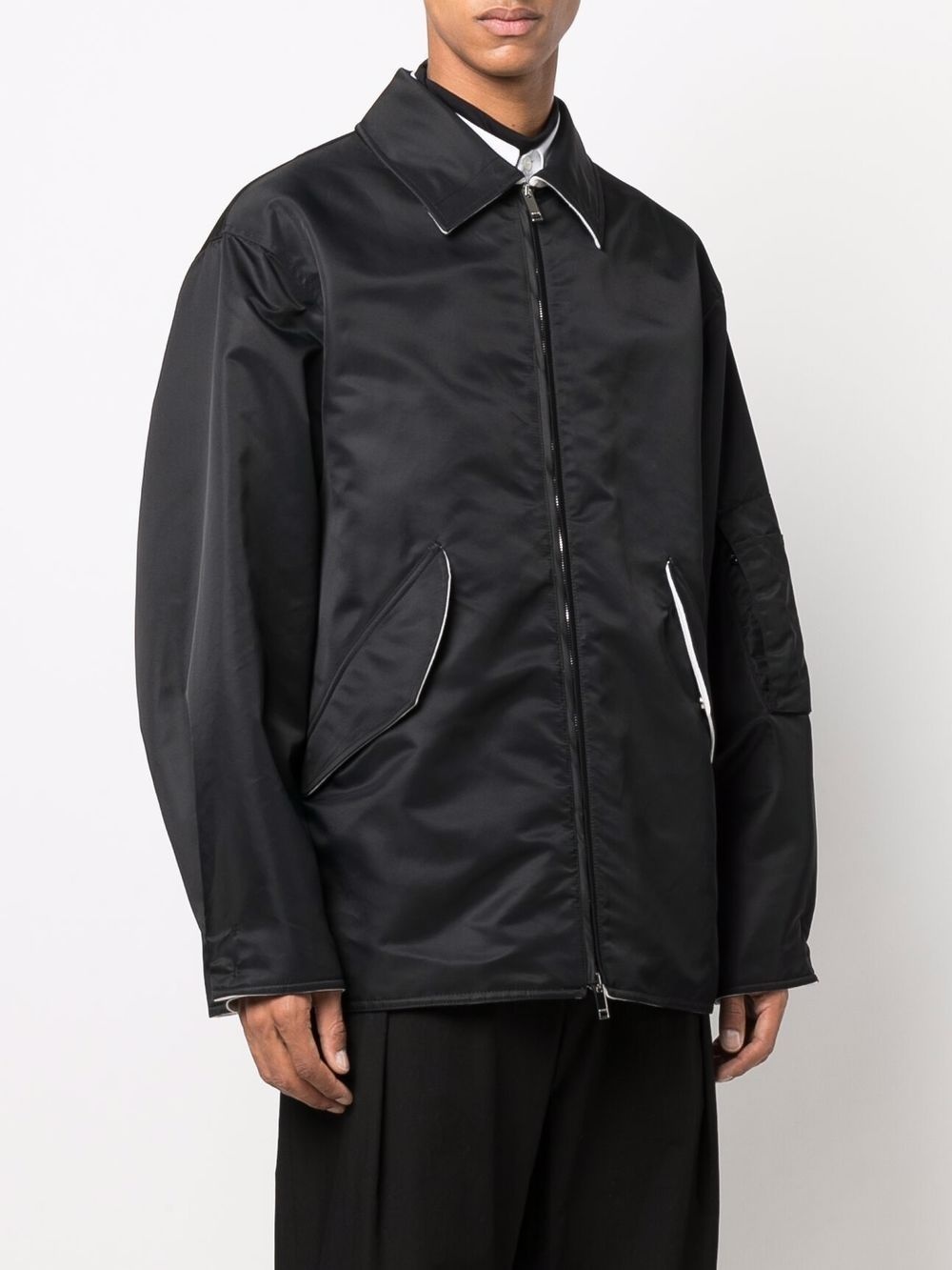 zip-up shirt jacket - 3