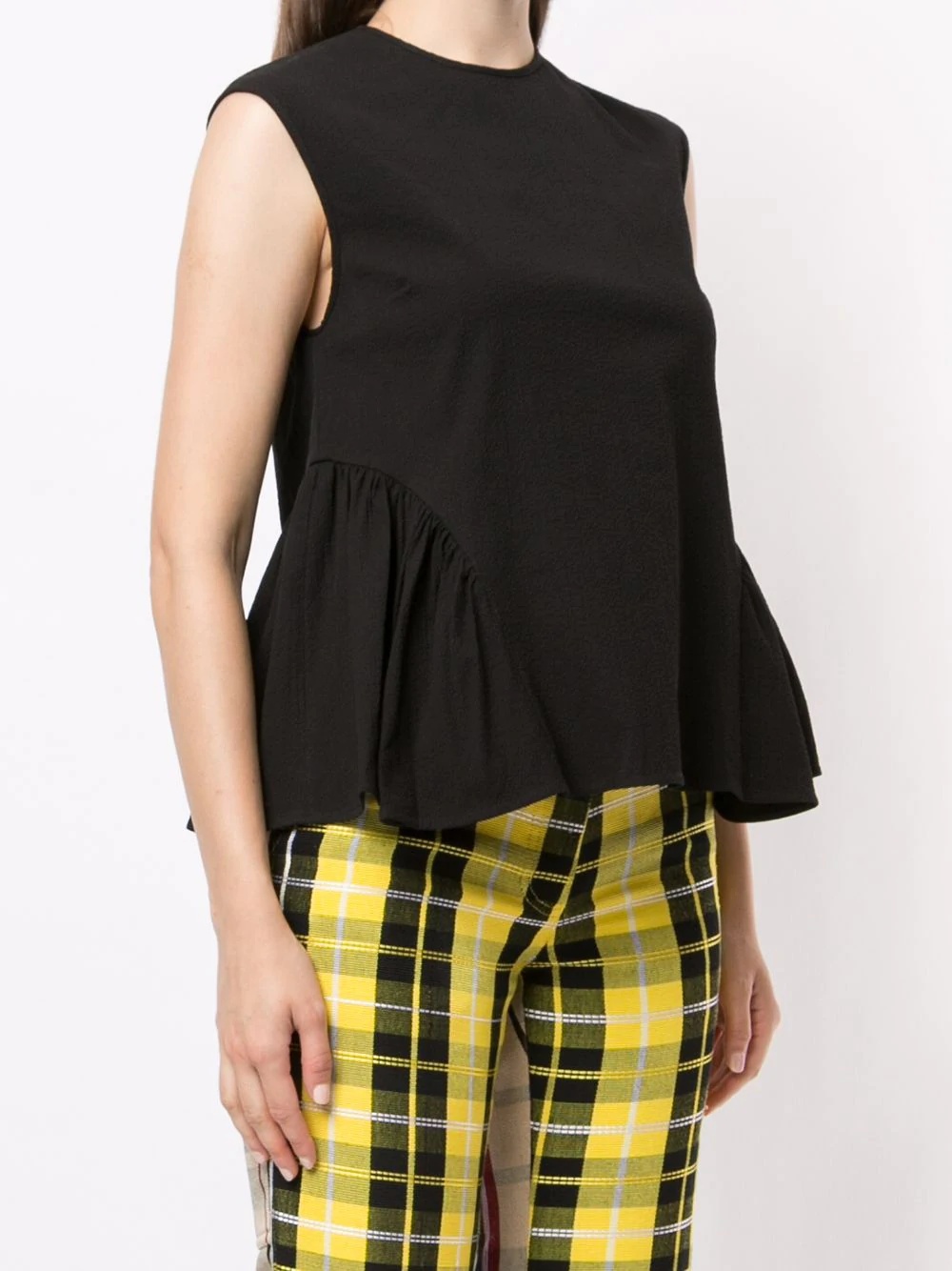 sleeveless ruffled cotton blouse - 3