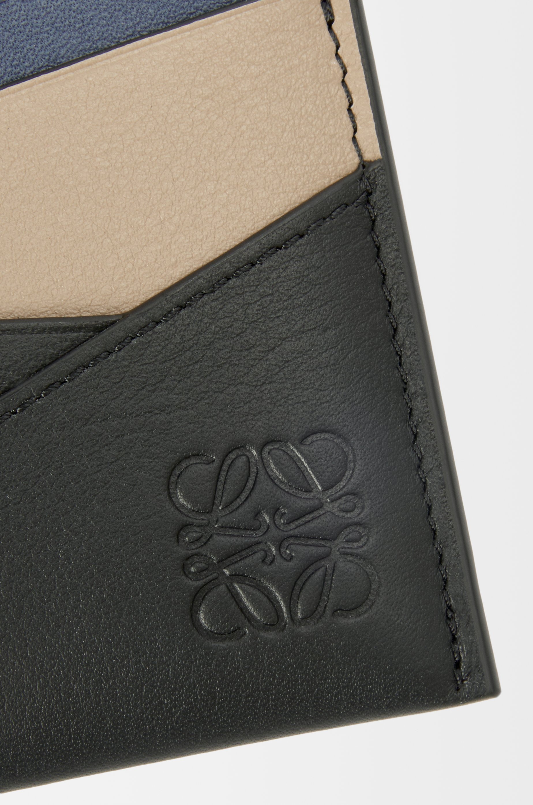 Puzzle plain cardholder in classic calfskin - 4