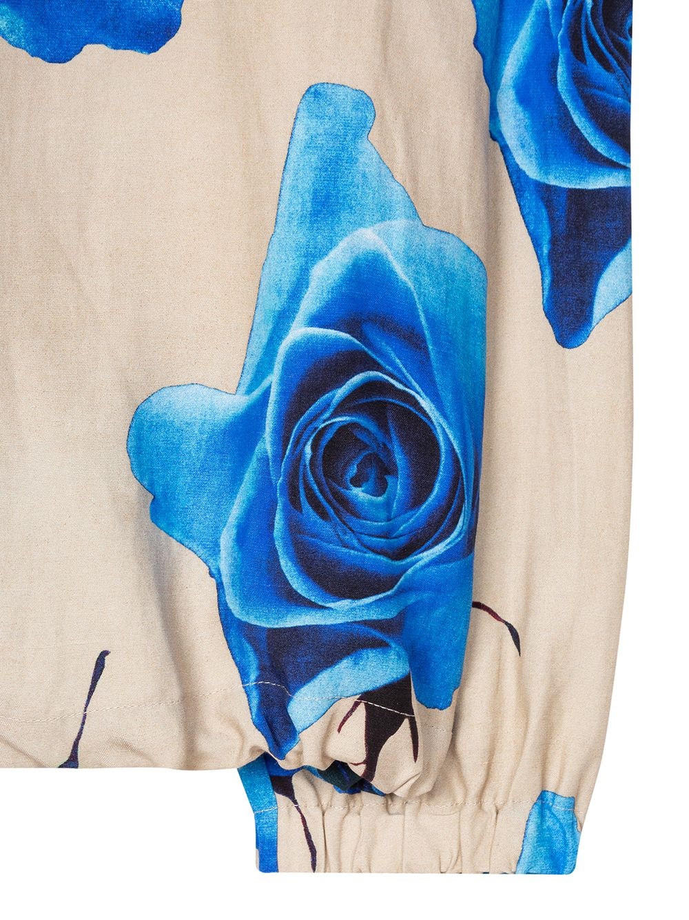 rose-print hooded jacket - 2