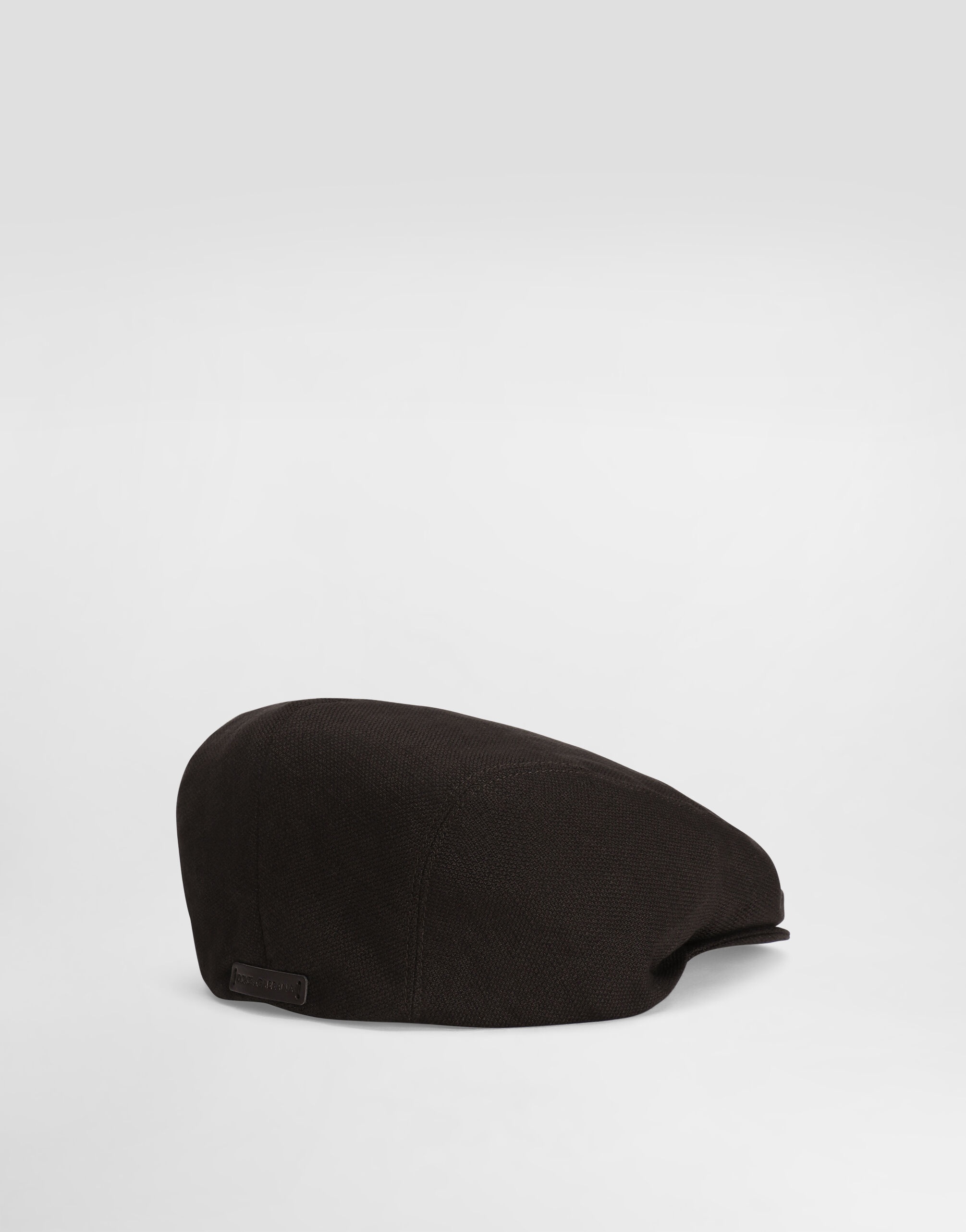 Linen flat cap with branded tag - 2