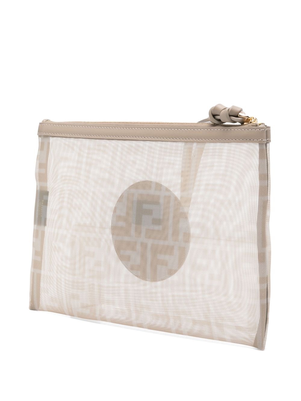 logo-patch clutch bag - 3