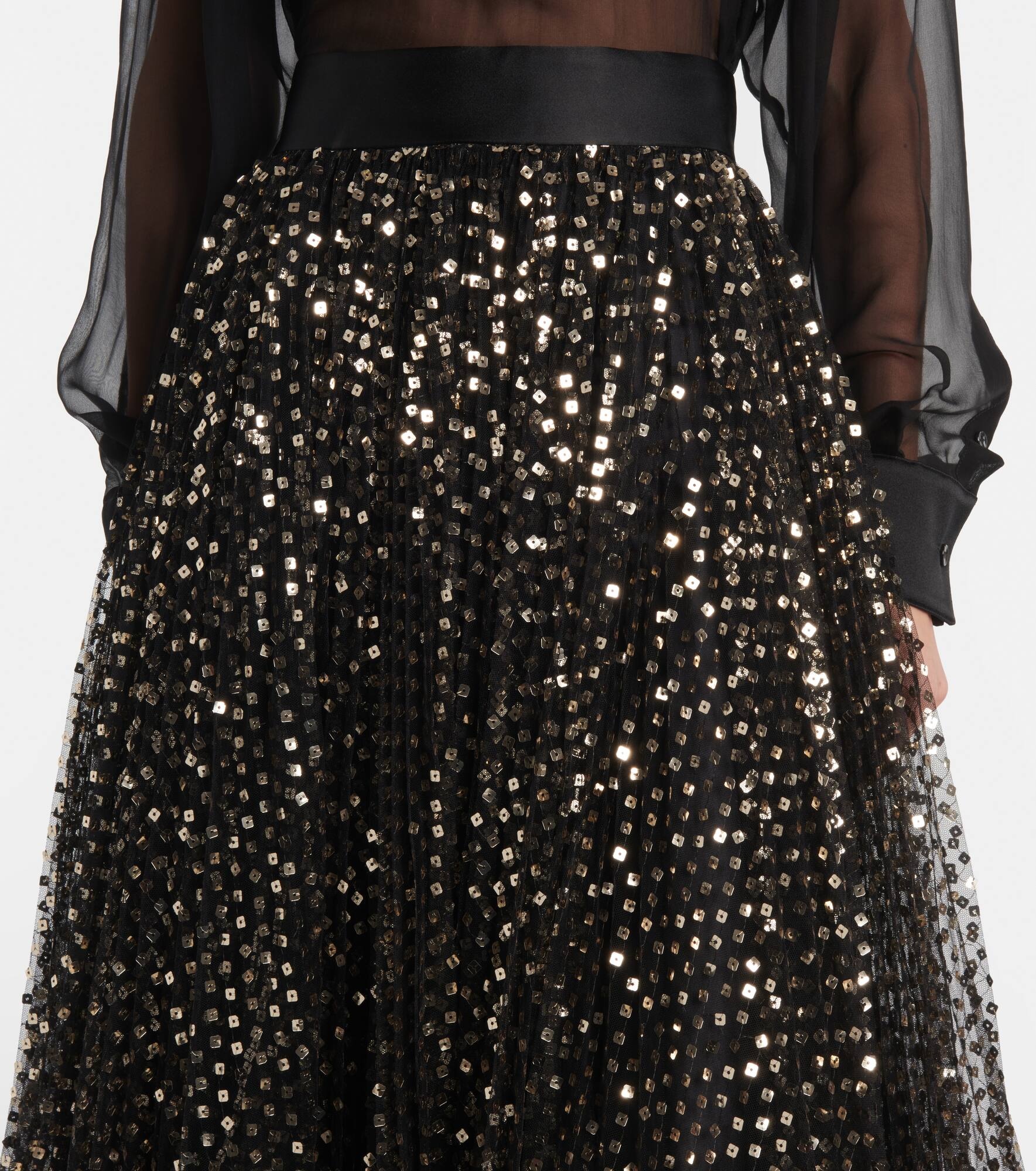 Sequined midi skirt - 4