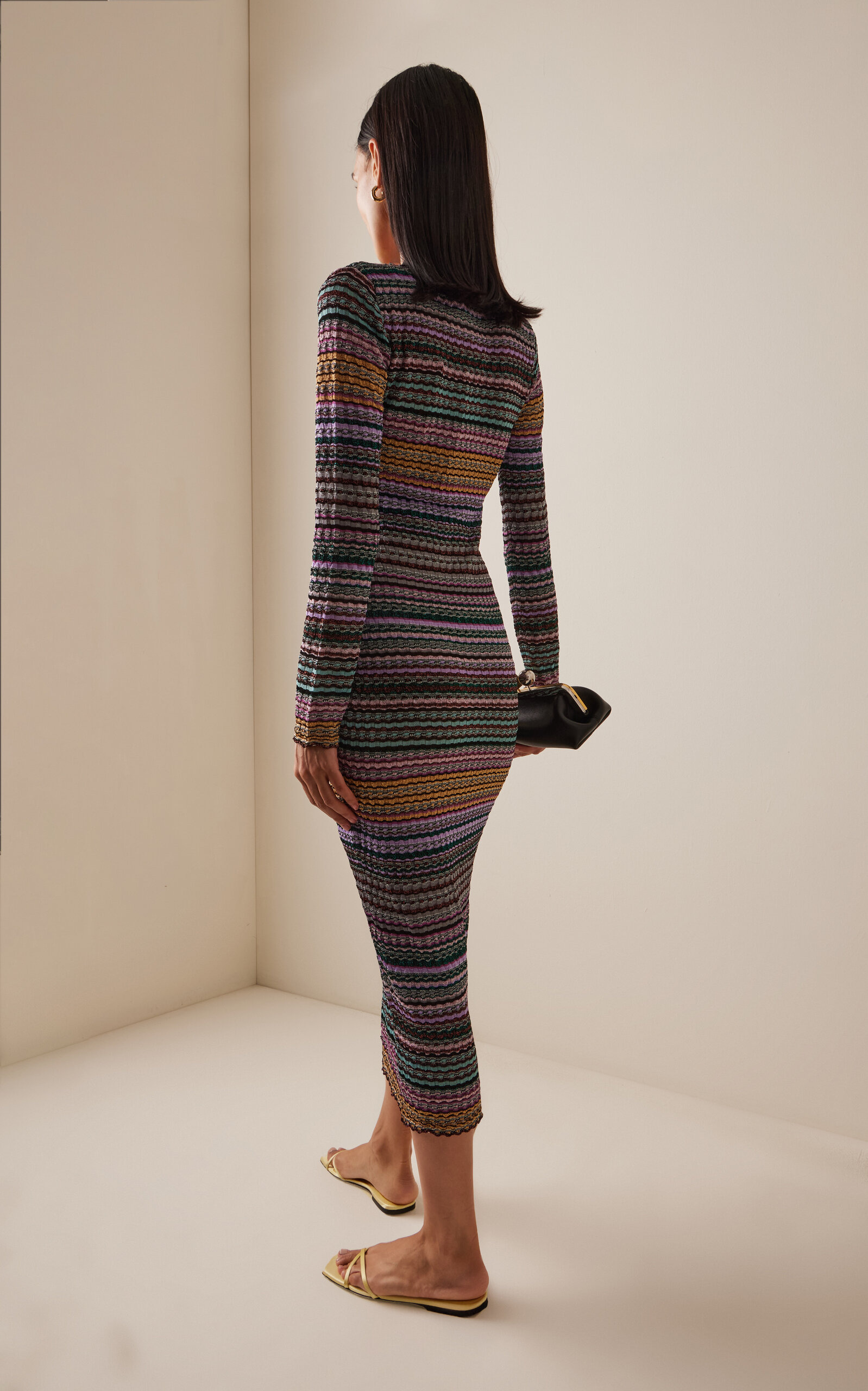 Long Lamé Knit Cardigan multi - 4