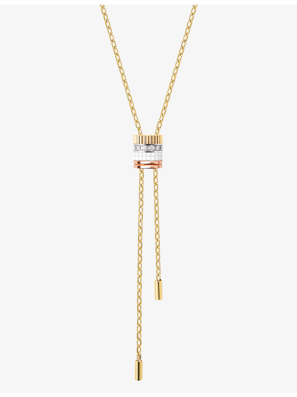 Quatre White Edition large 18ct yellow-gold, white-gold, rose-gold, ceramic and 0.33ct round-cut dia - 3