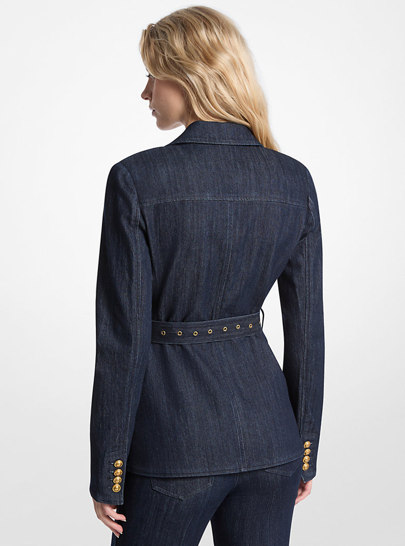 MICHAEL KORS Belted Denim Blazer outlook