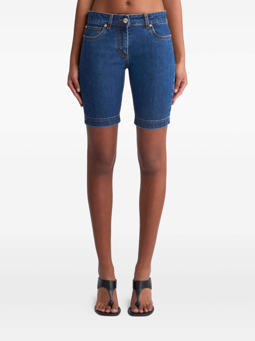 embroidered denim shorts - 3