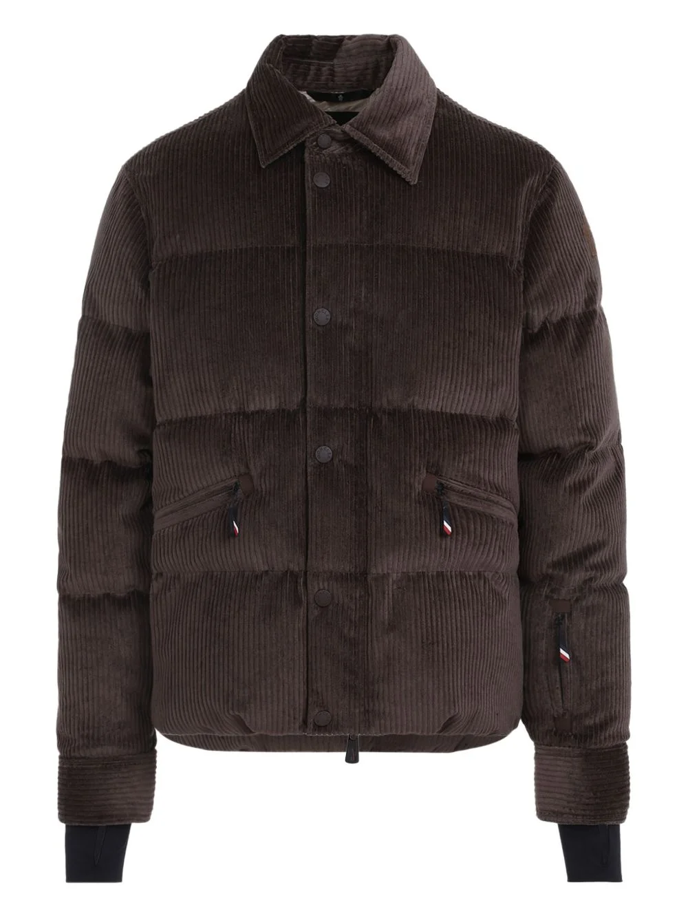 corduroy feather down coat - 1