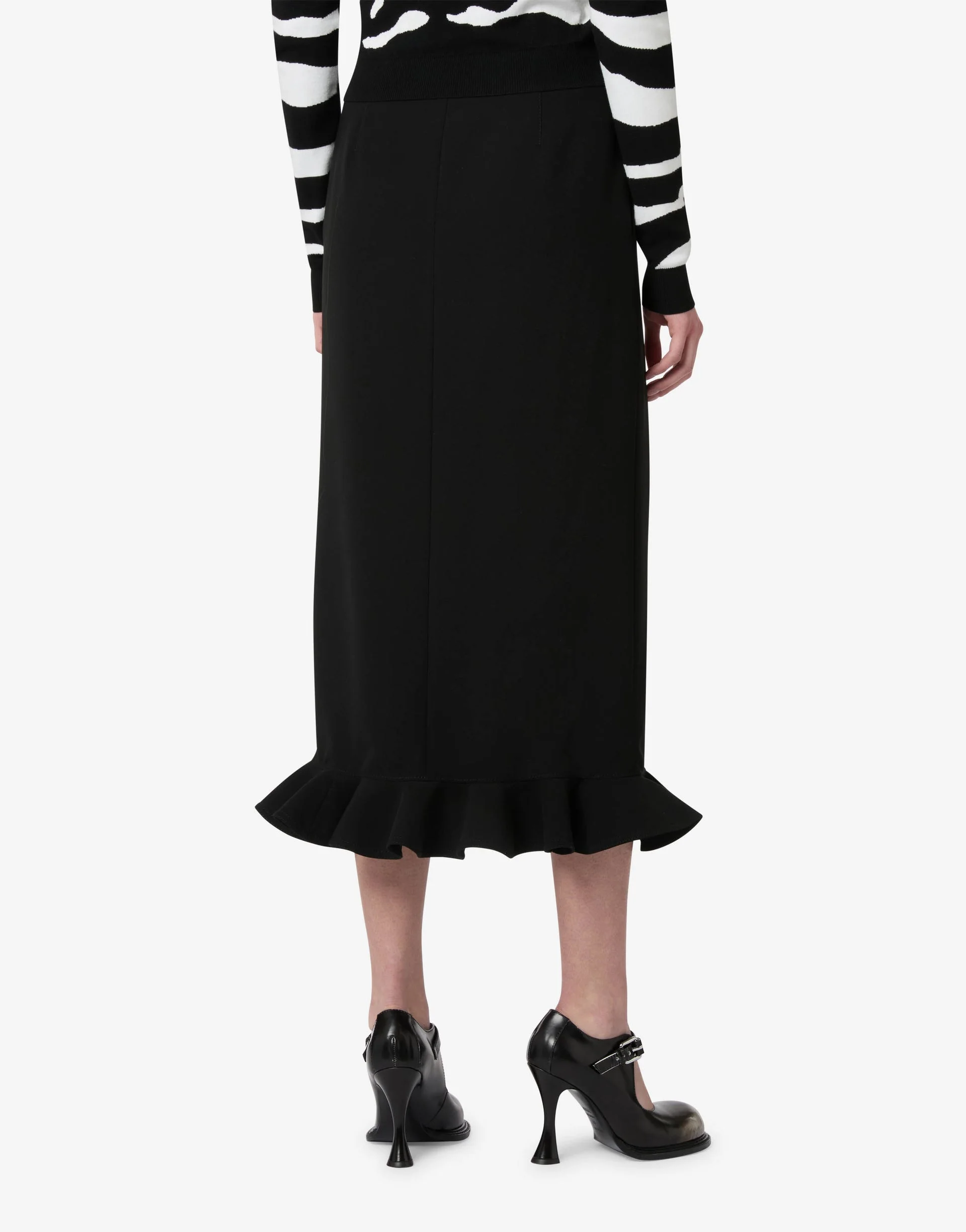 CREPE SKIRT WITH RUFFLES - 1