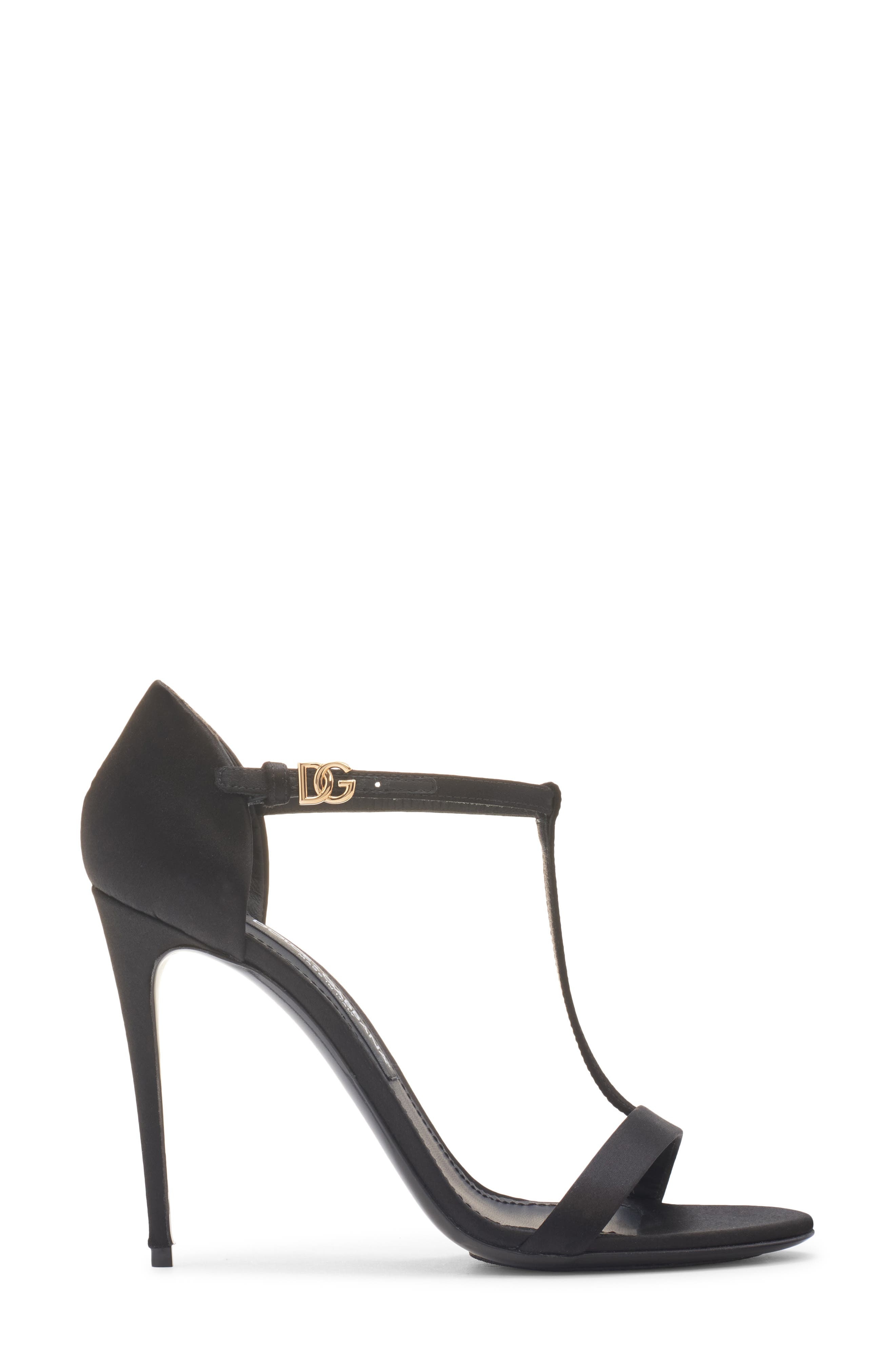 Dolce&Gabbana Keira T-Bar Sandal in 80999 Nero at Nordstrom - 3