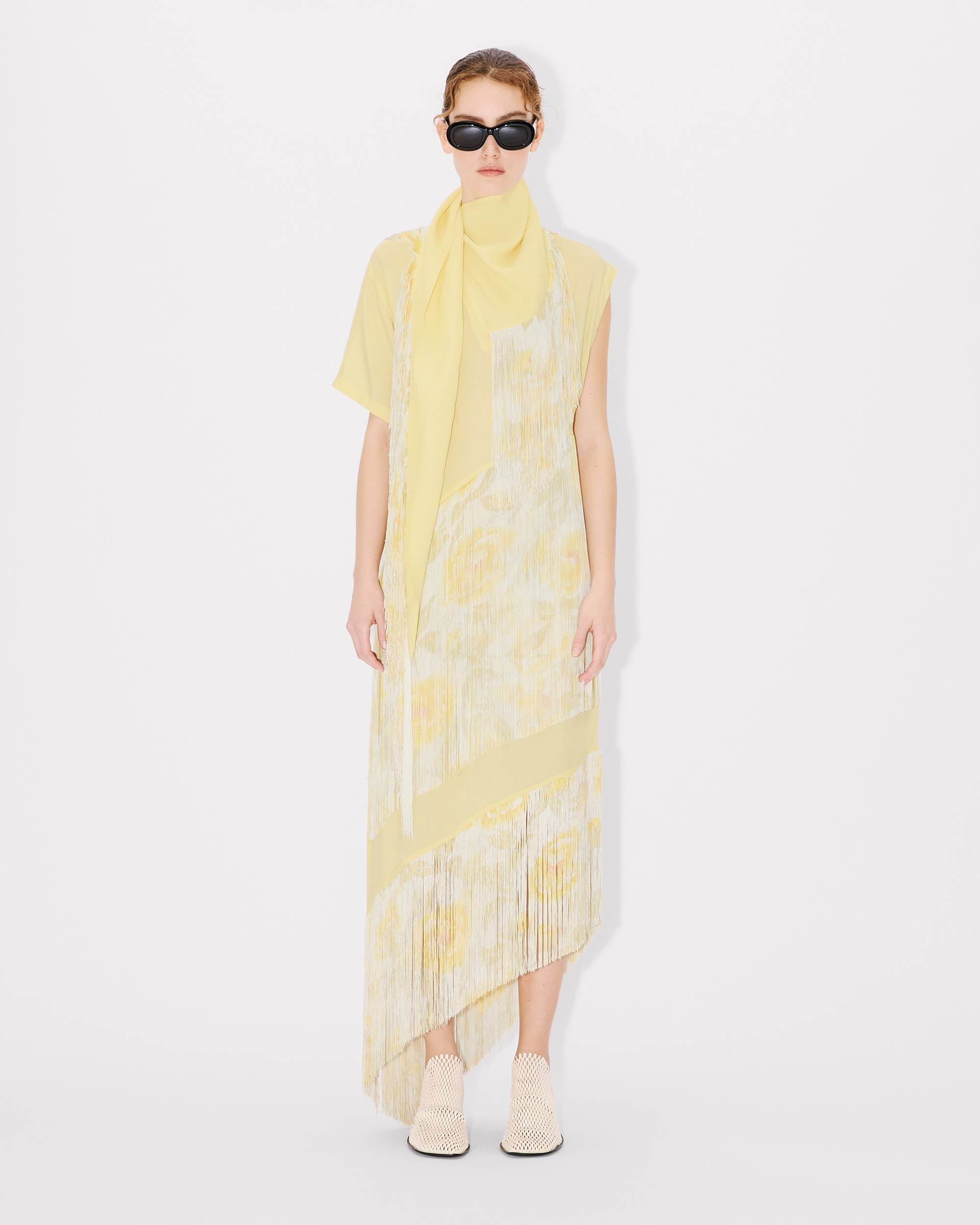 'KENZO Peonies' fringed long dress - 3