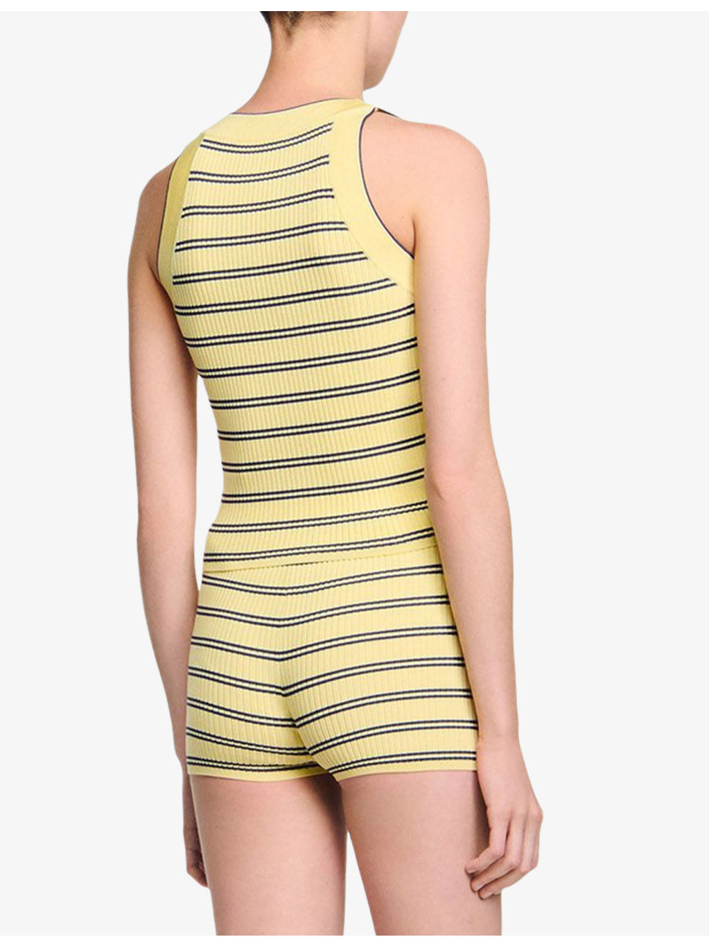 Stripe-Print Knitted Vest Top - 4