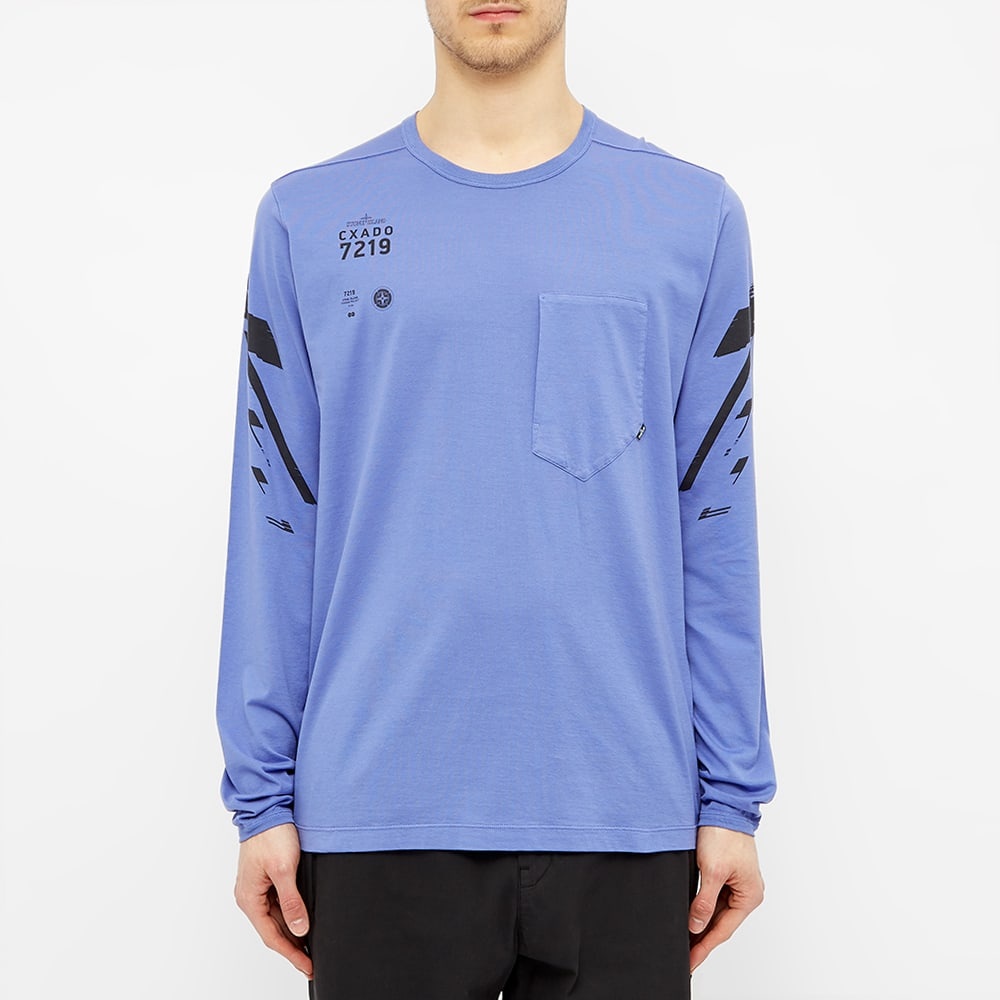 Stone Island Shadow Project Mako Jersey Long Sleeve Logo Tee - 3