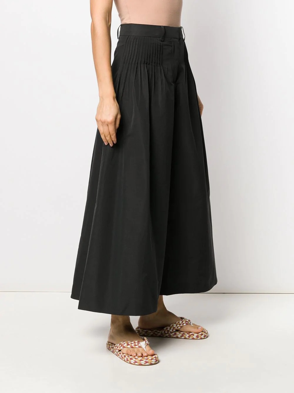 wide leg cropped trousers - 3