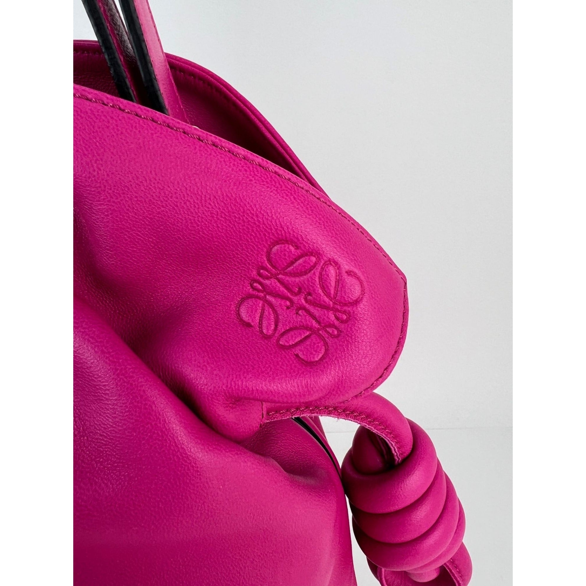 Loewe Nappa Pink Flamenco Medium Knot Shoulder Bag - 5