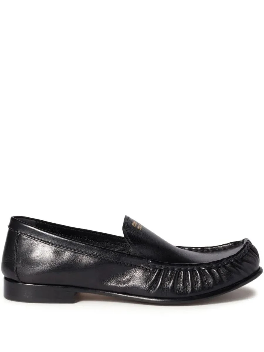 Miu Miu Gathered Loafers Shoes - 1