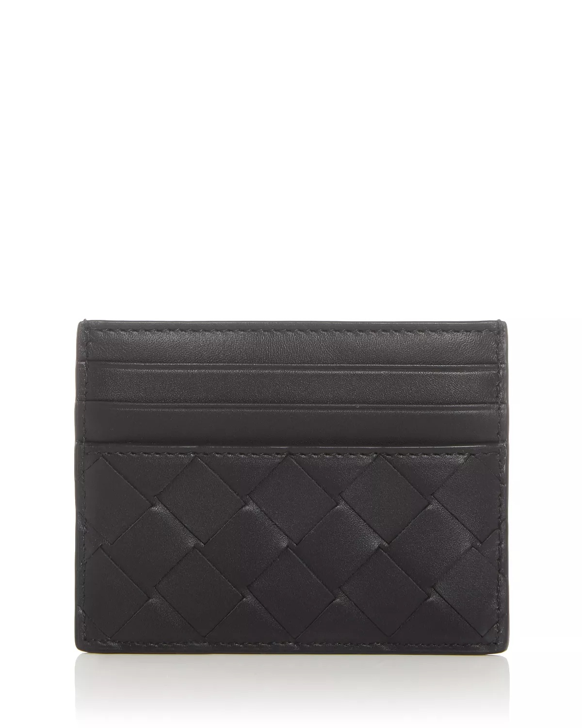 Intrecciato Leather Card Case - 1