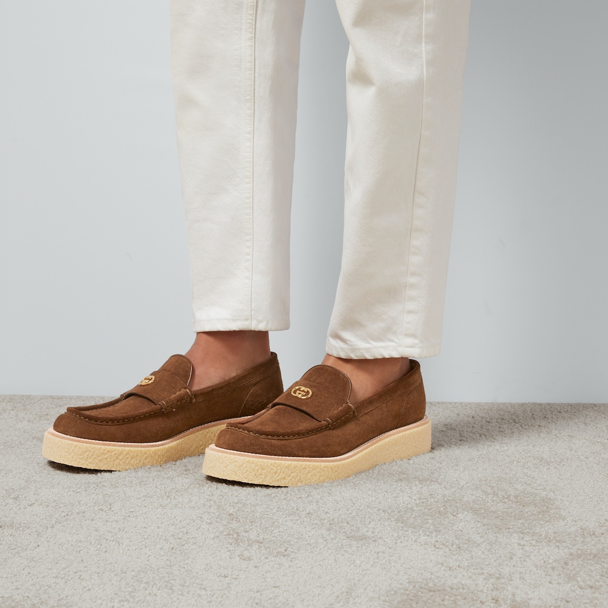 Men's loafer with Interlocking G - 3
