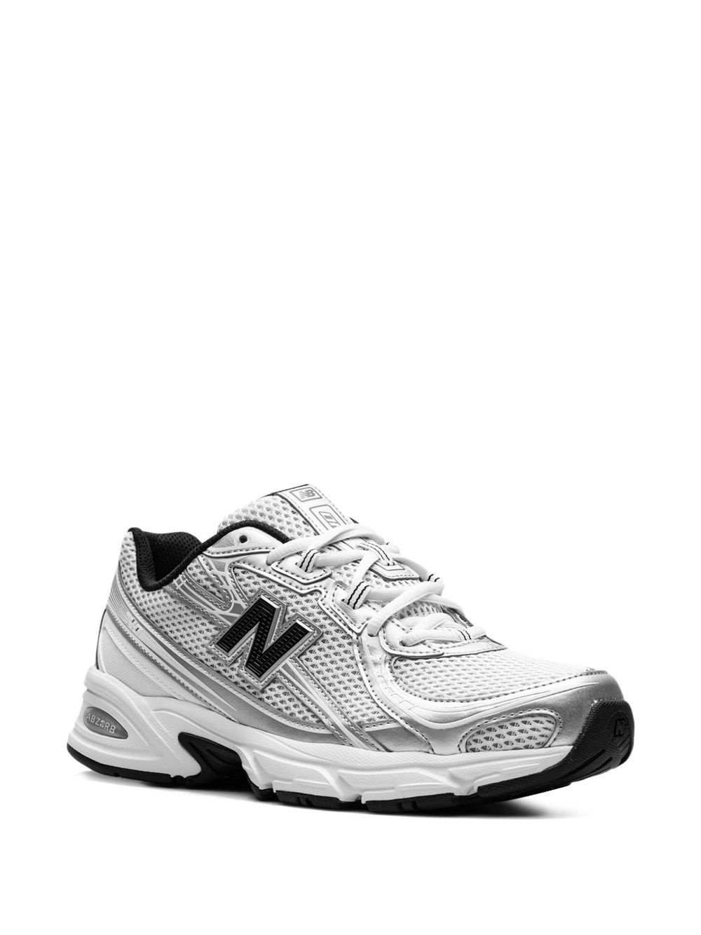740 "White Silver/Metallic Black" sneakers - 2